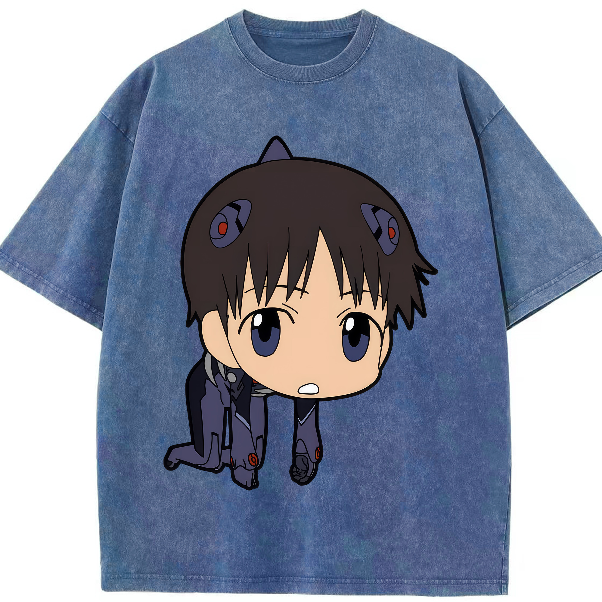 （画像用） EVA 新世紀エヴァンゲリオン 綿100% ヴィンテージ風 半袖Tシャツ（フロントプリント）