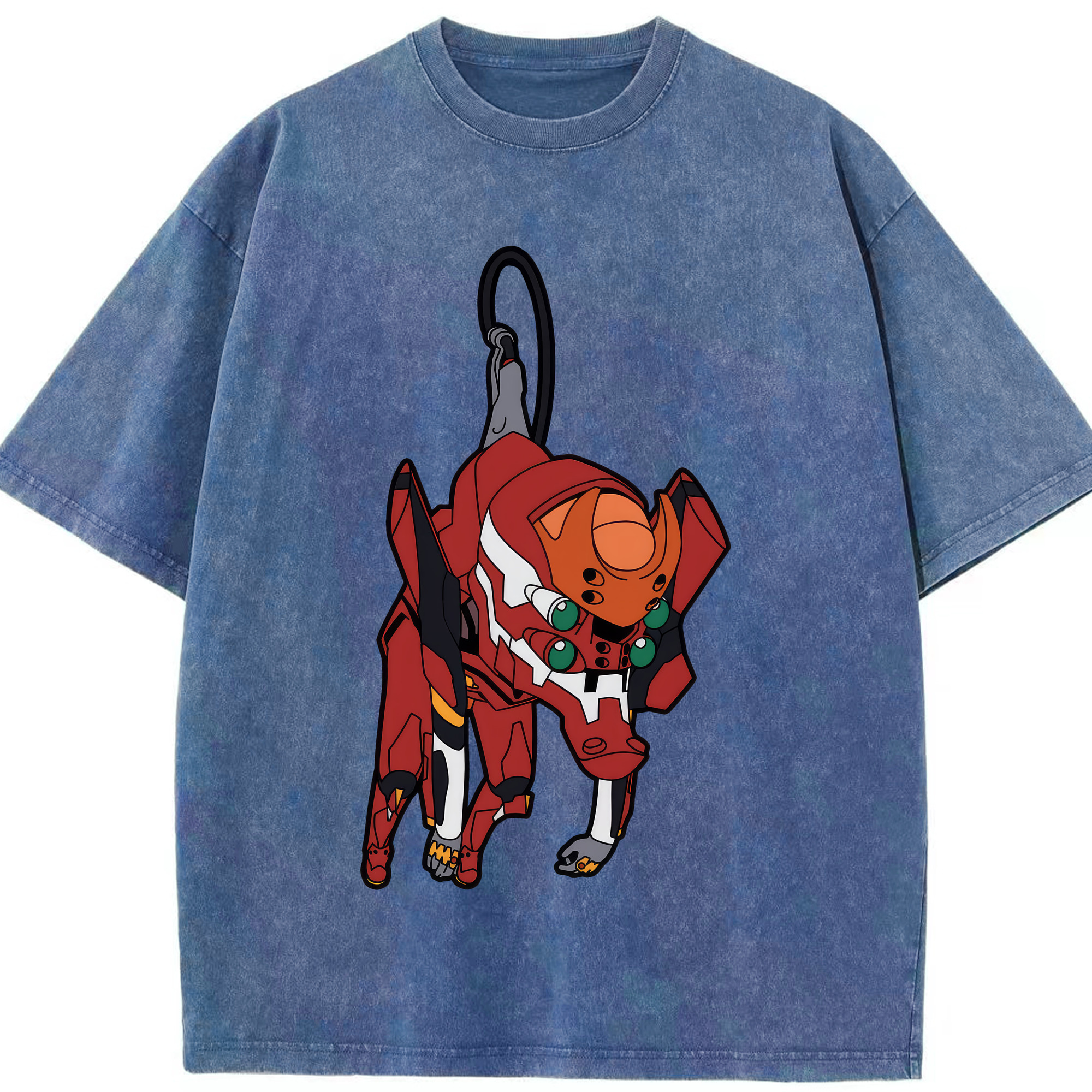 （画像用） EVA 新世紀エヴァンゲリオン 綿100% ヴィンテージ風 半袖Tシャツ（フロントプリント）