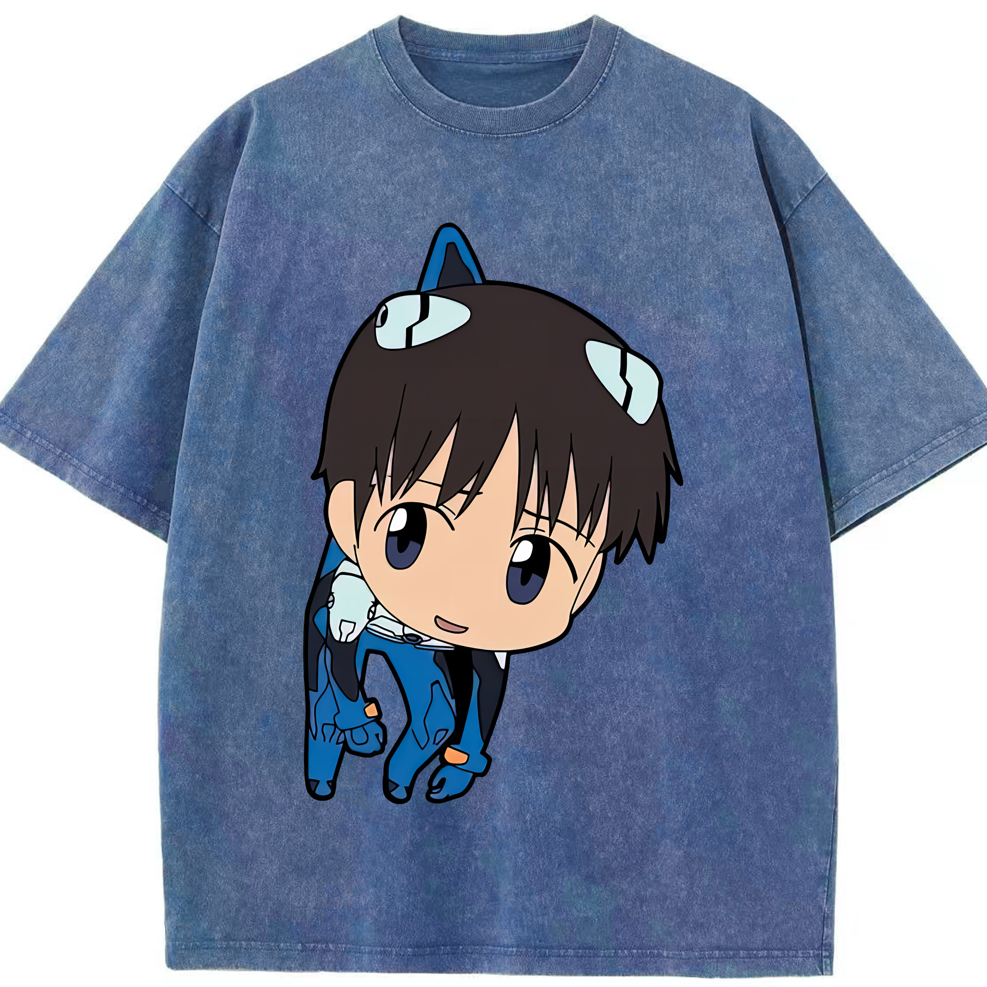 （画像用） EVA 新世紀エヴァンゲリオン 綿100% ヴィンテージ風 半袖Tシャツ（フロントプリント）