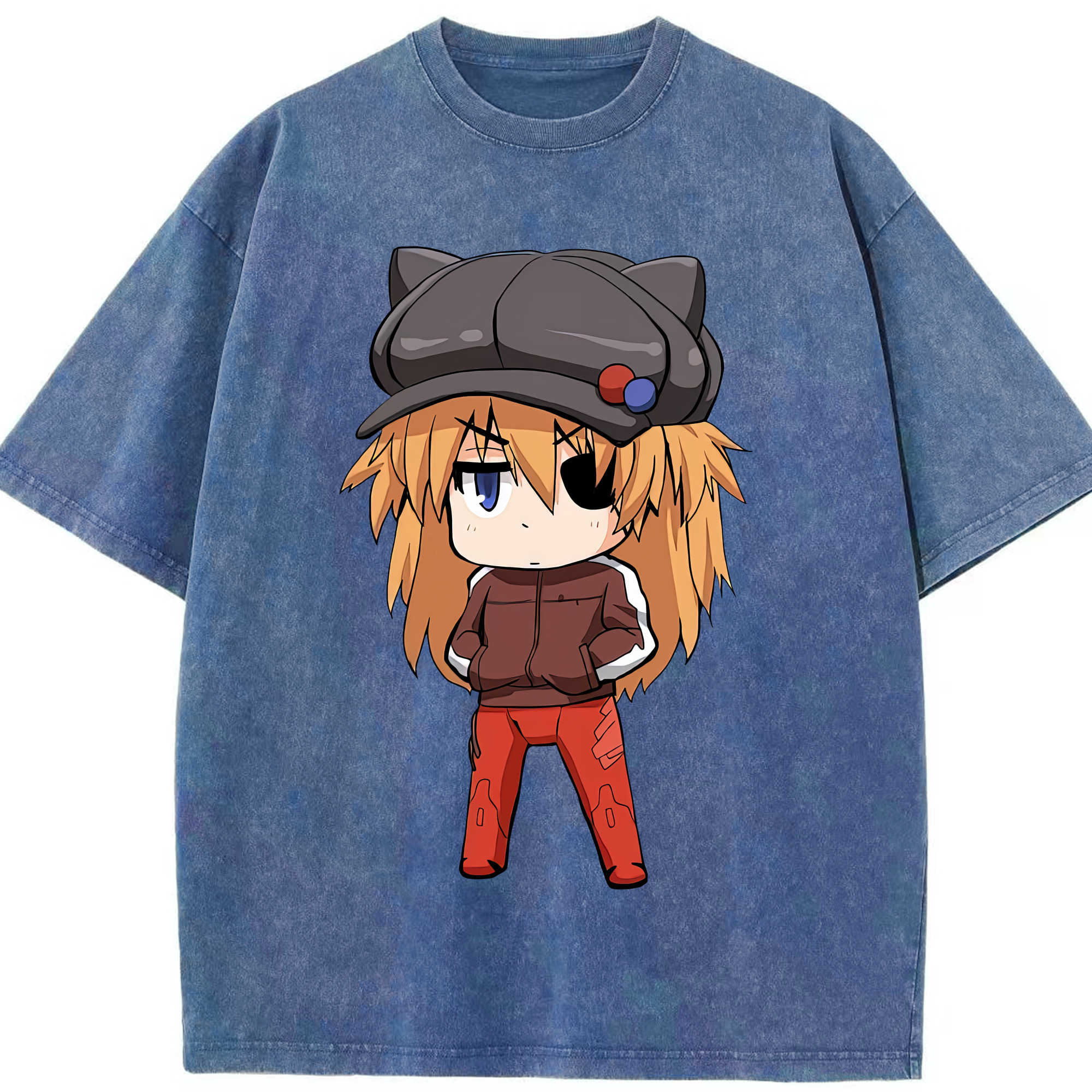 （画像用） EVA 新世紀エヴァンゲリオン 綿100% ヴィンテージ風 半袖Tシャツ（フロントプリント）