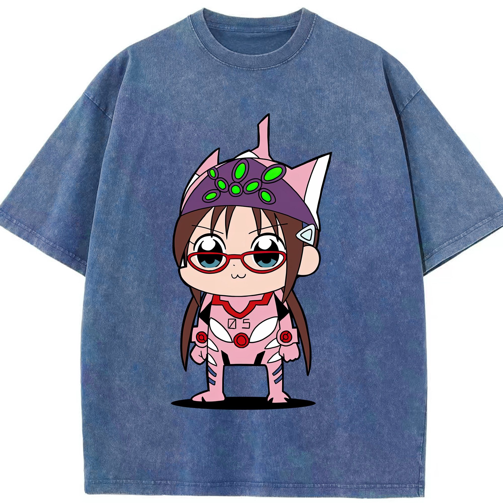 （画像用） EVA 新世紀エヴァンゲリオン 綿100% ヴィンテージ風 半袖Tシャツ（フロントプリント）