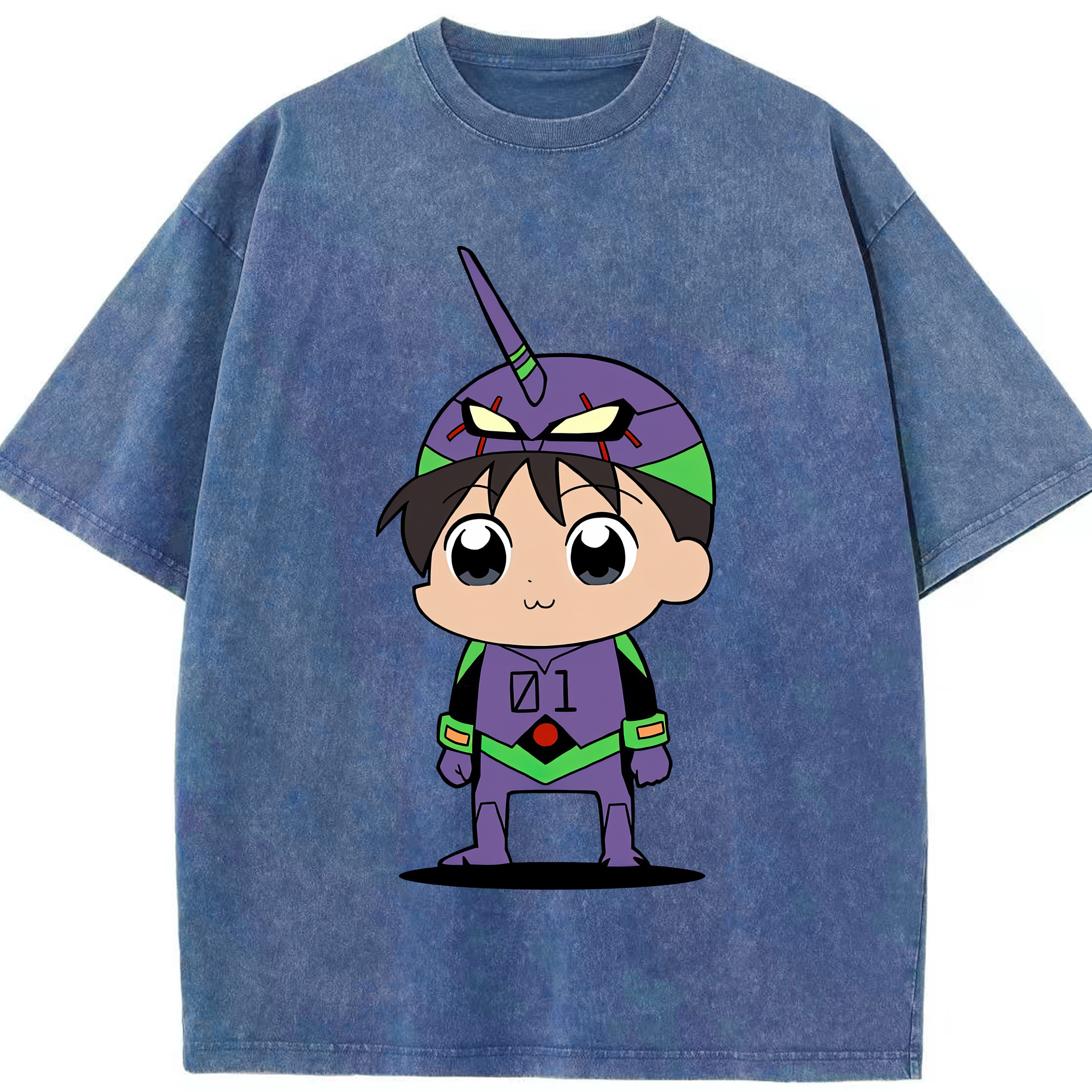 （画像用） EVA 新世紀エヴァンゲリオン 綿100% ヴィンテージ風 半袖Tシャツ（フロントプリント）