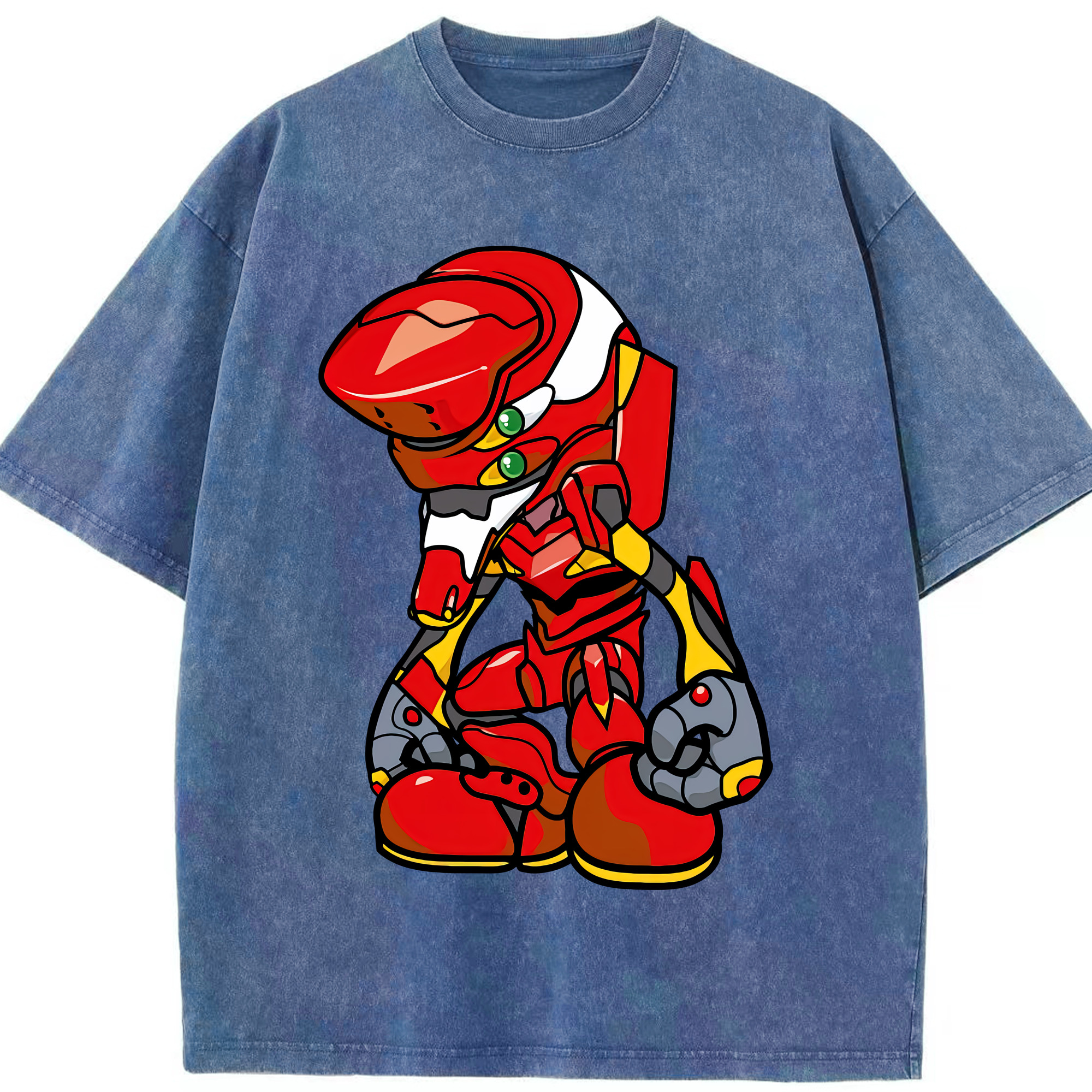 （画像用） EVA 新世紀エヴァンゲリオン 綿100% ヴィンテージ風 半袖Tシャツ（フロントプリント）