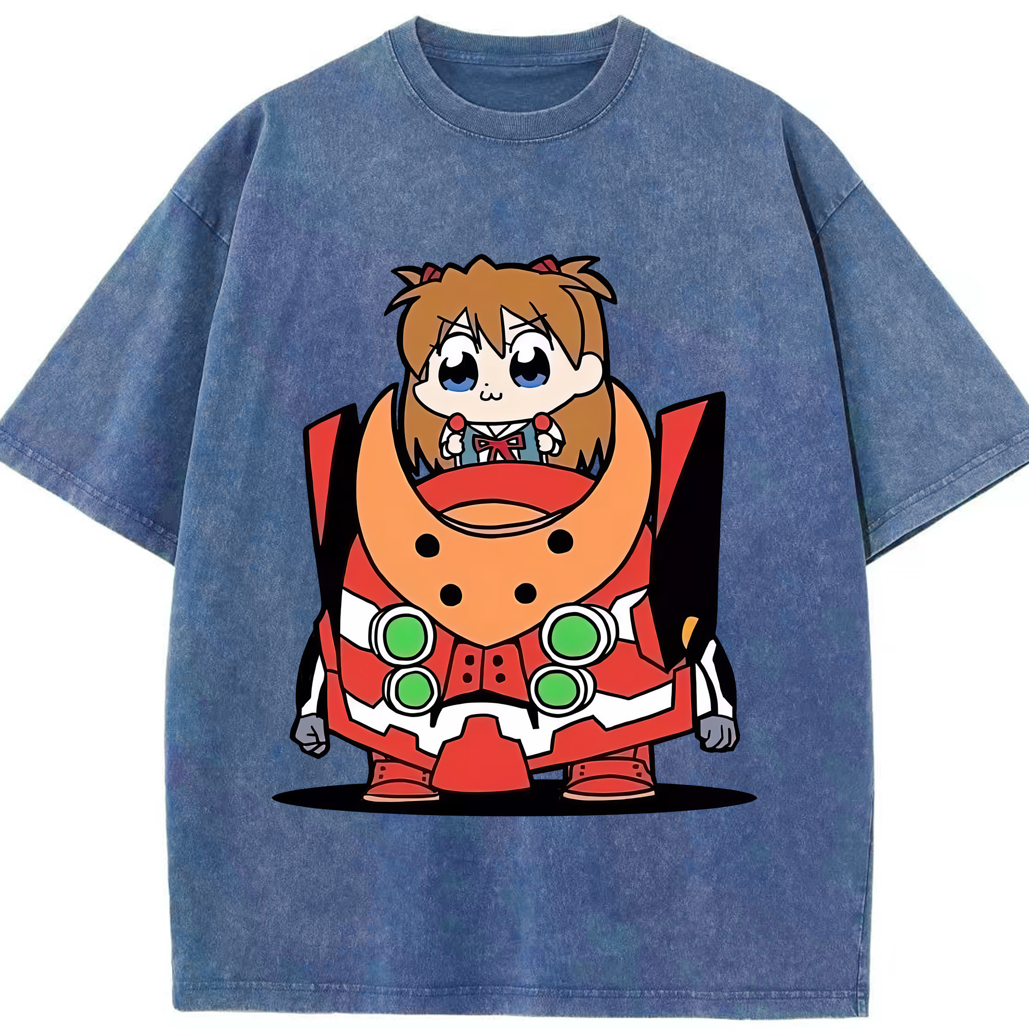（画像用） EVA 新世紀エヴァンゲリオン 綿100% ヴィンテージ風 半袖Tシャツ（フロントプリント）