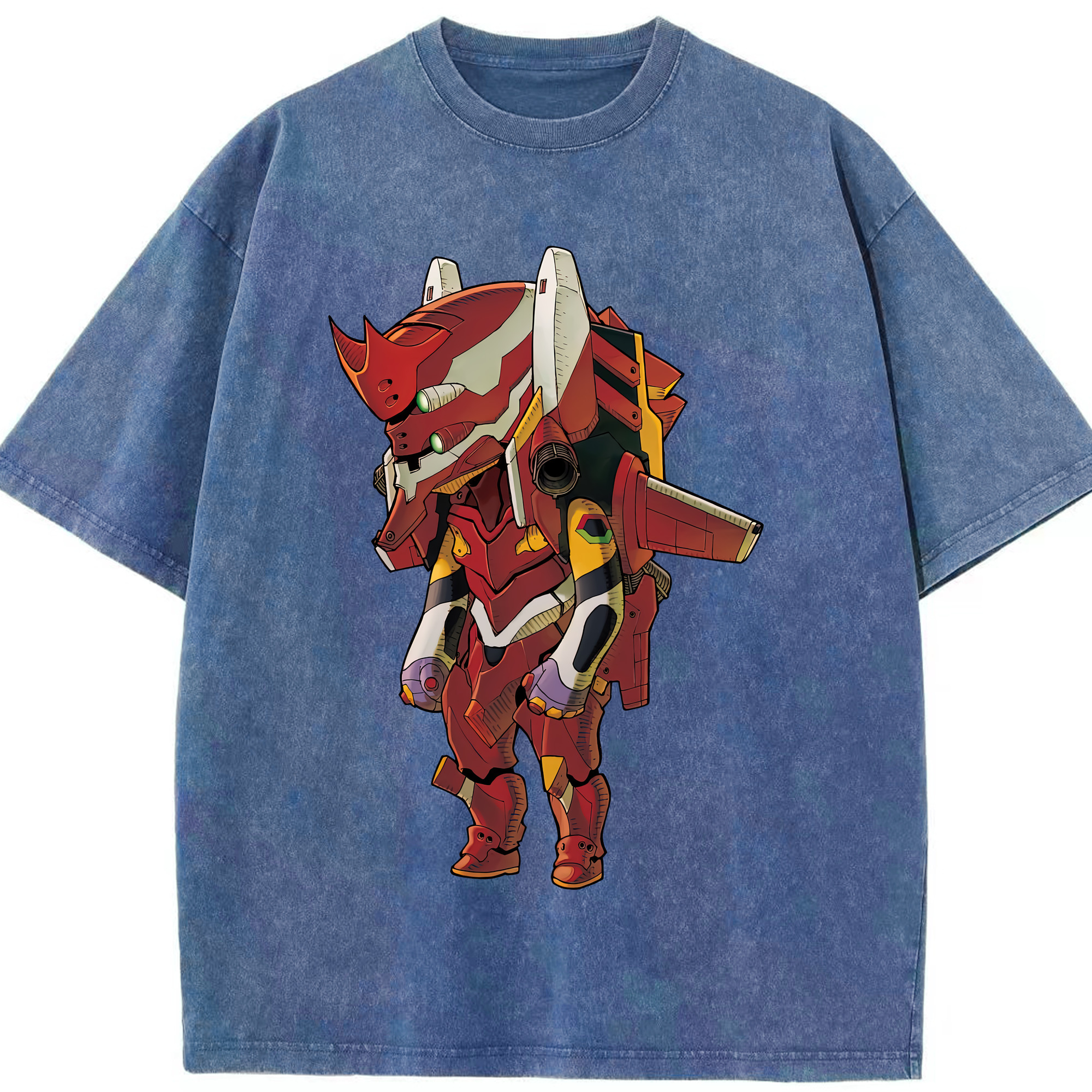 （画像用） EVA 新世紀エヴァンゲリオン 綿100% ヴィンテージ風 半袖Tシャツ（フロントプリント）