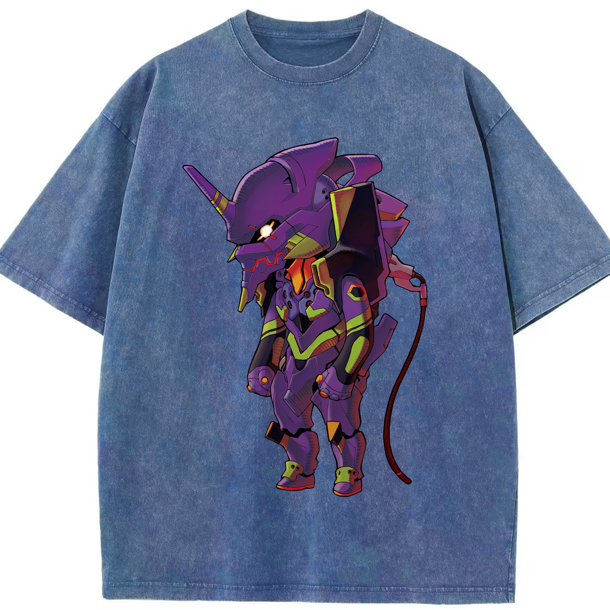 （画像用） EVA 新世紀エヴァンゲリオン 綿100% ヴィンテージ風 半袖Tシャツ（フロントプリント）