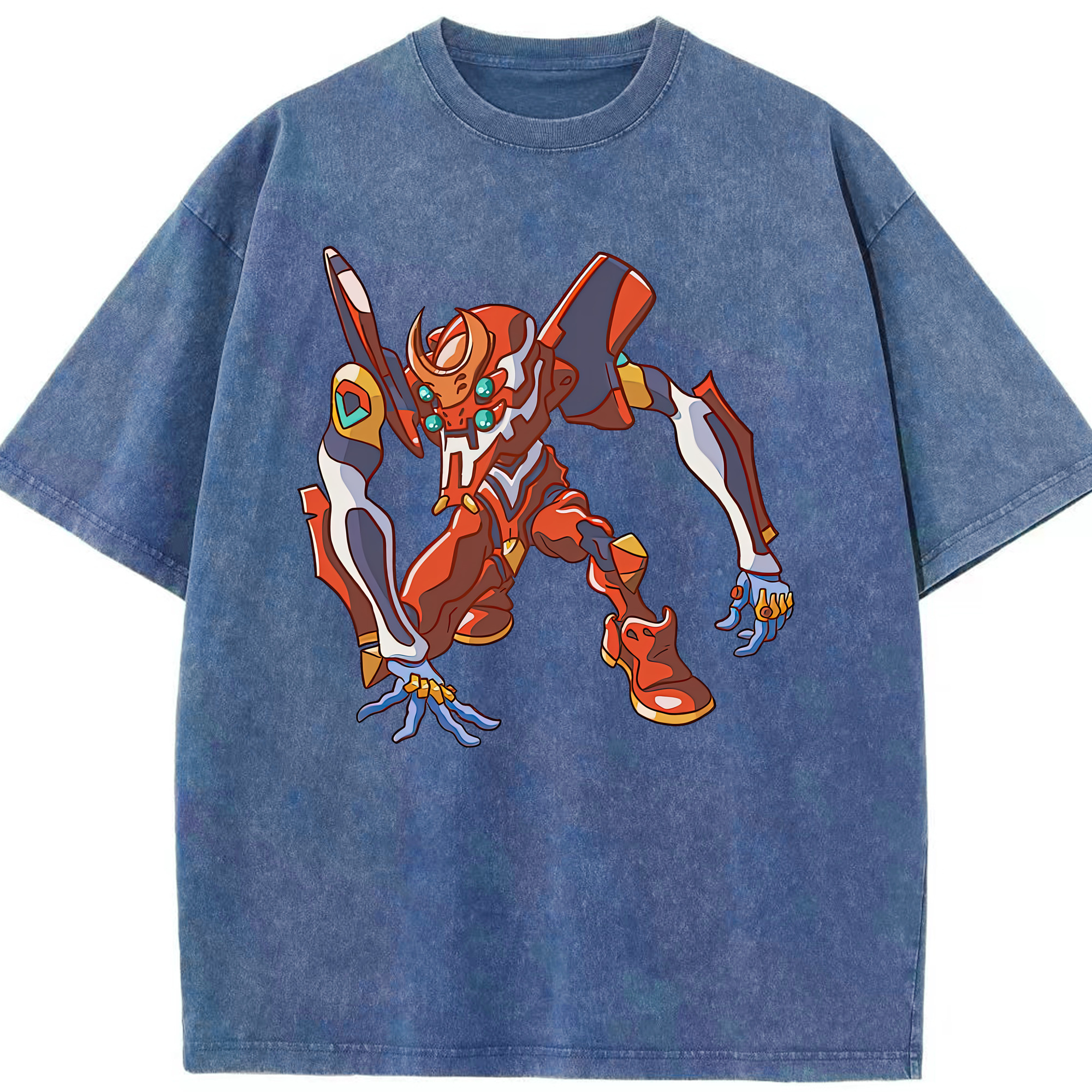 （画像用） EVA 新世紀エヴァンゲリオン 綿100% ヴィンテージ風 半袖Tシャツ（フロントプリント）