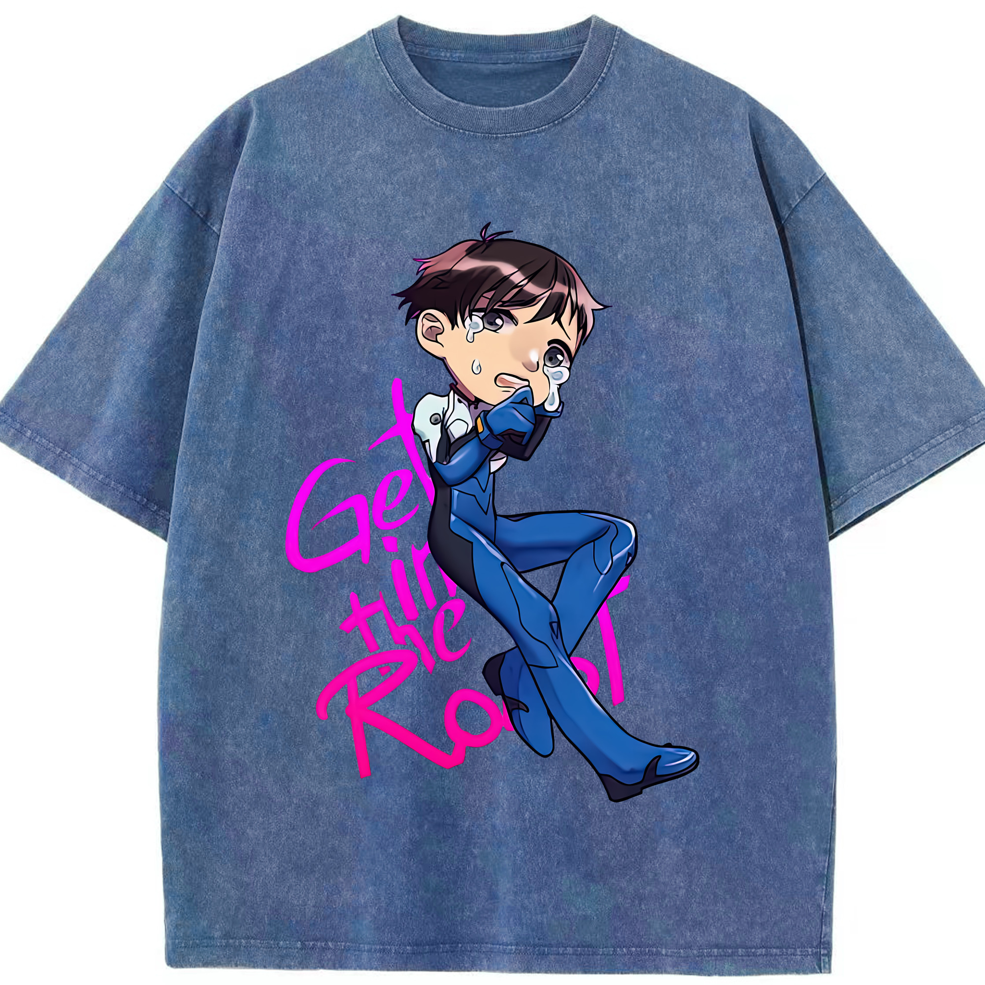 （画像用） EVA 新世紀エヴァンゲリオン 綿100% ヴィンテージ風 半袖Tシャツ（フロントプリント）