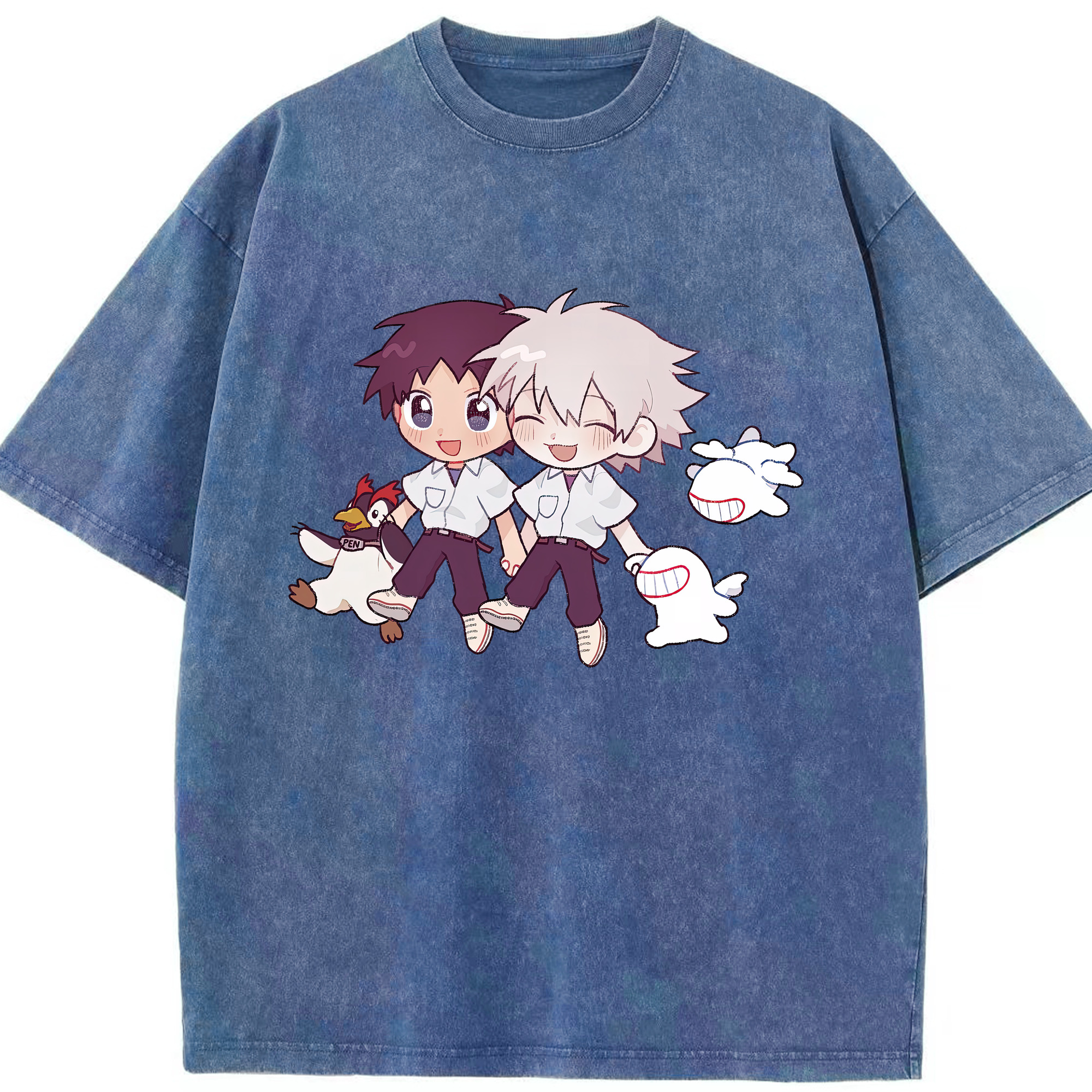 （画像用） EVA 新世紀エヴァンゲリオン 綿100% ヴィンテージ風 半袖Tシャツ（フロントプリント）