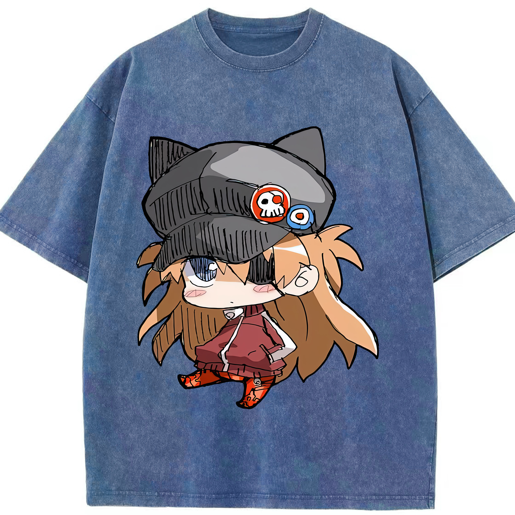（画像用） EVA 新世紀エヴァンゲリオン 綿100% ヴィンテージ風 半袖Tシャツ（フロントプリント）