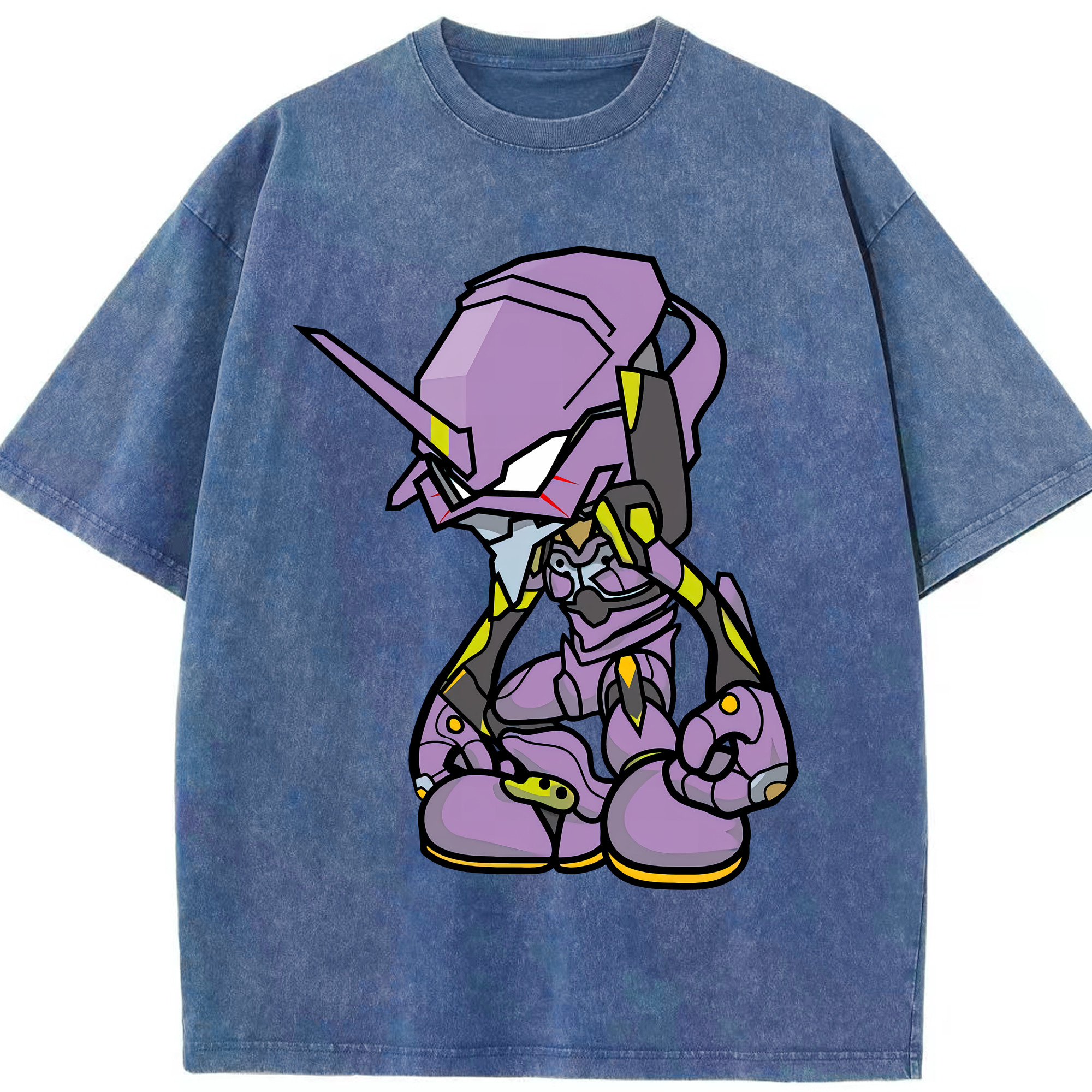 （画像用） EVA 新世紀エヴァンゲリオン 綿100% ヴィンテージ風 半袖Tシャツ（フロントプリント）