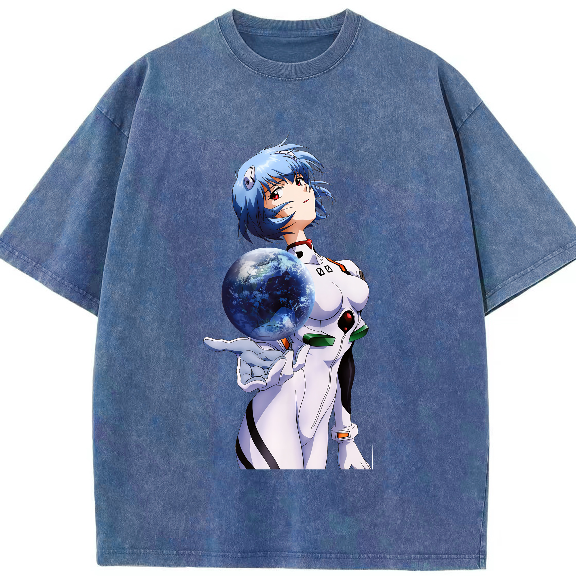 （画像用） EVA 新世紀エヴァンゲリオン 綿100% ヴィンテージ風 半袖Tシャツ（フロントプリント）