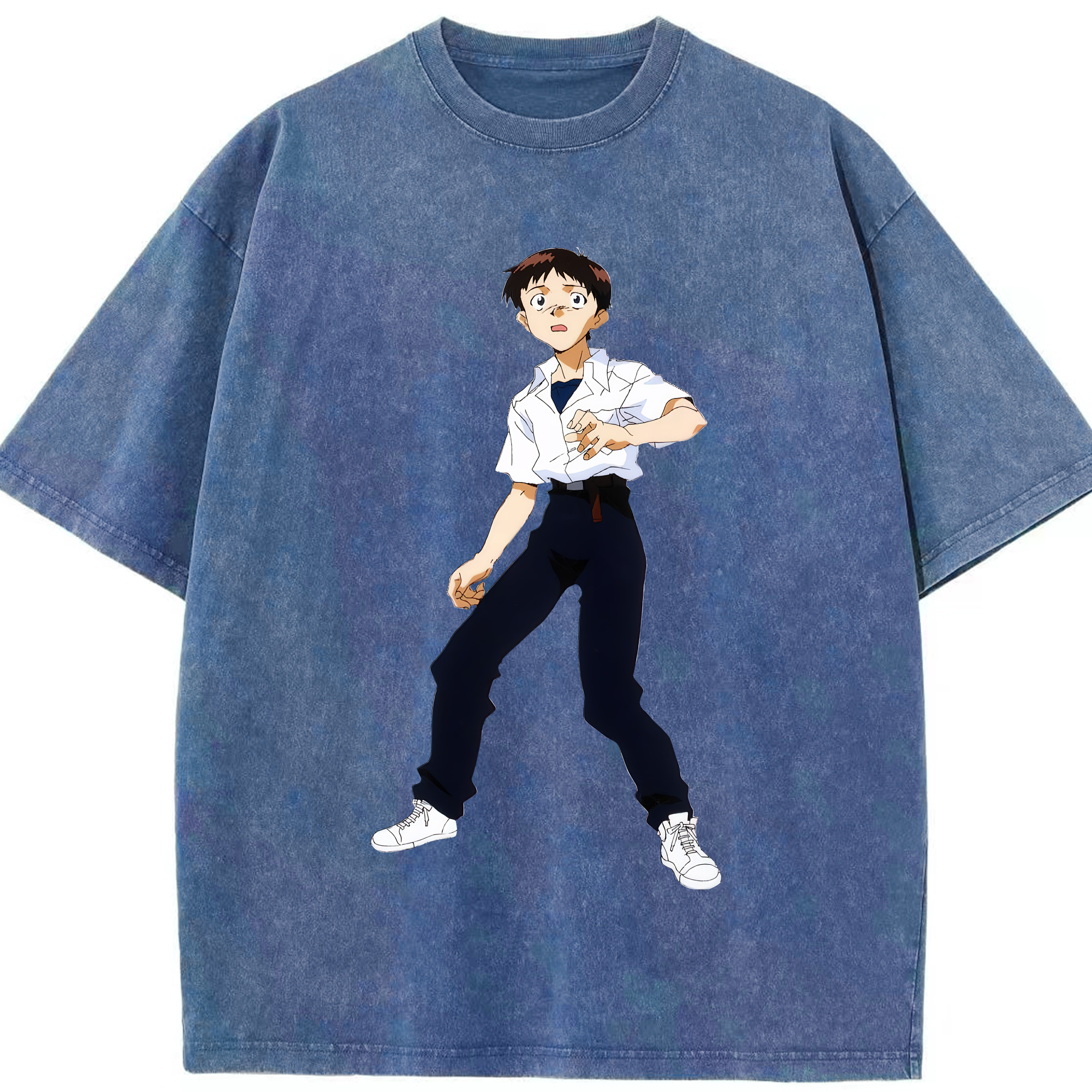 （画像用） EVA 新世紀エヴァンゲリオン 綿100% ヴィンテージ風 半袖Tシャツ（フロントプリント）