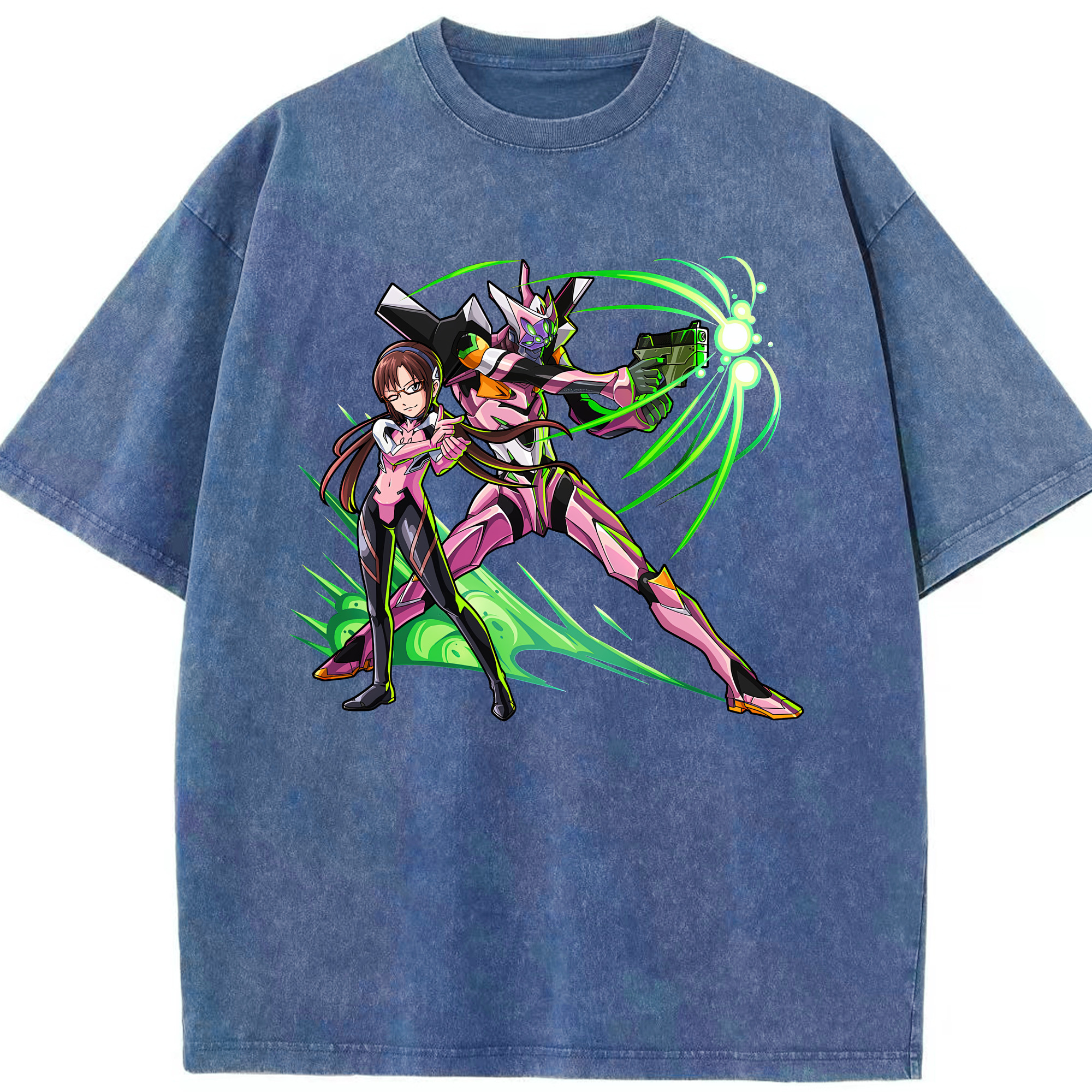 （画像用） EVA 新世紀エヴァンゲリオン 綿100% ヴィンテージ風 半袖Tシャツ（フロントプリント）