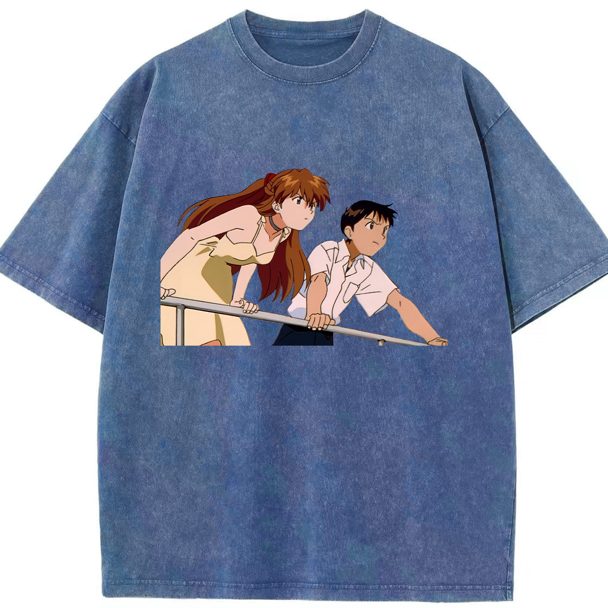 （画像用） EVA 新世紀エヴァンゲリオン 綿100% ヴィンテージ風 半袖Tシャツ（フロントプリント）