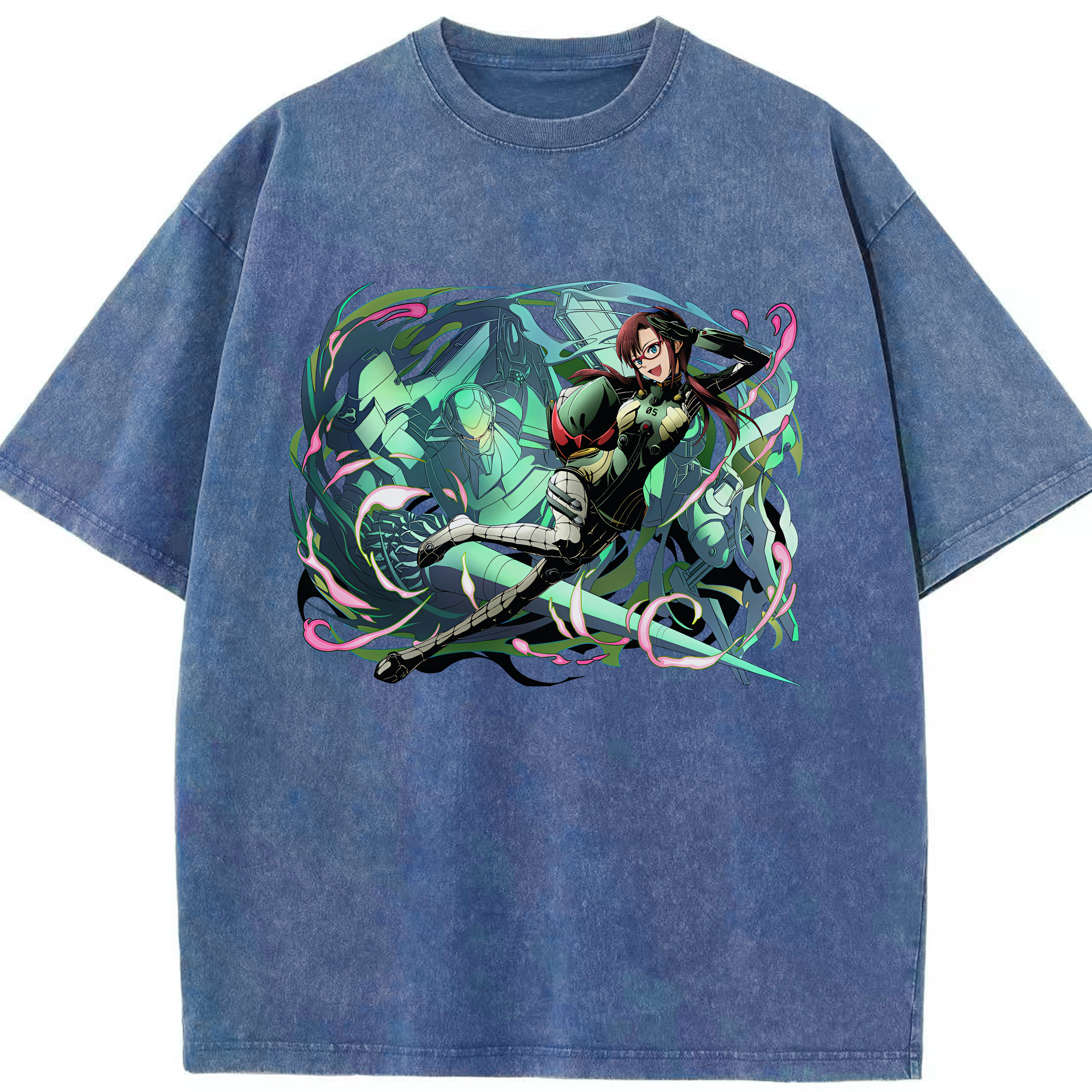 （画像用） EVA 新世紀エヴァンゲリオン 綿100% ヴィンテージ風 半袖Tシャツ（フロントプリント）