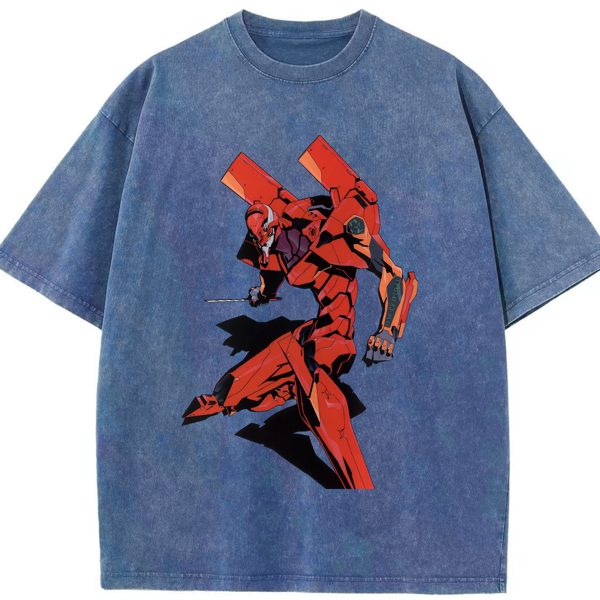 （画像用） EVA 新世紀エヴァンゲリオン 綿100% ヴィンテージ風 半袖Tシャツ（フロントプリント）