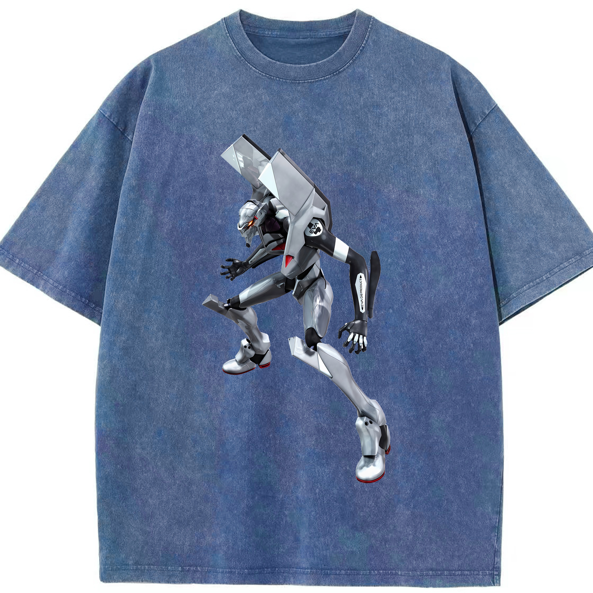 （画像用） EVA 新世紀エヴァンゲリオン 綿100% ヴィンテージ風 半袖Tシャツ（フロントプリント）