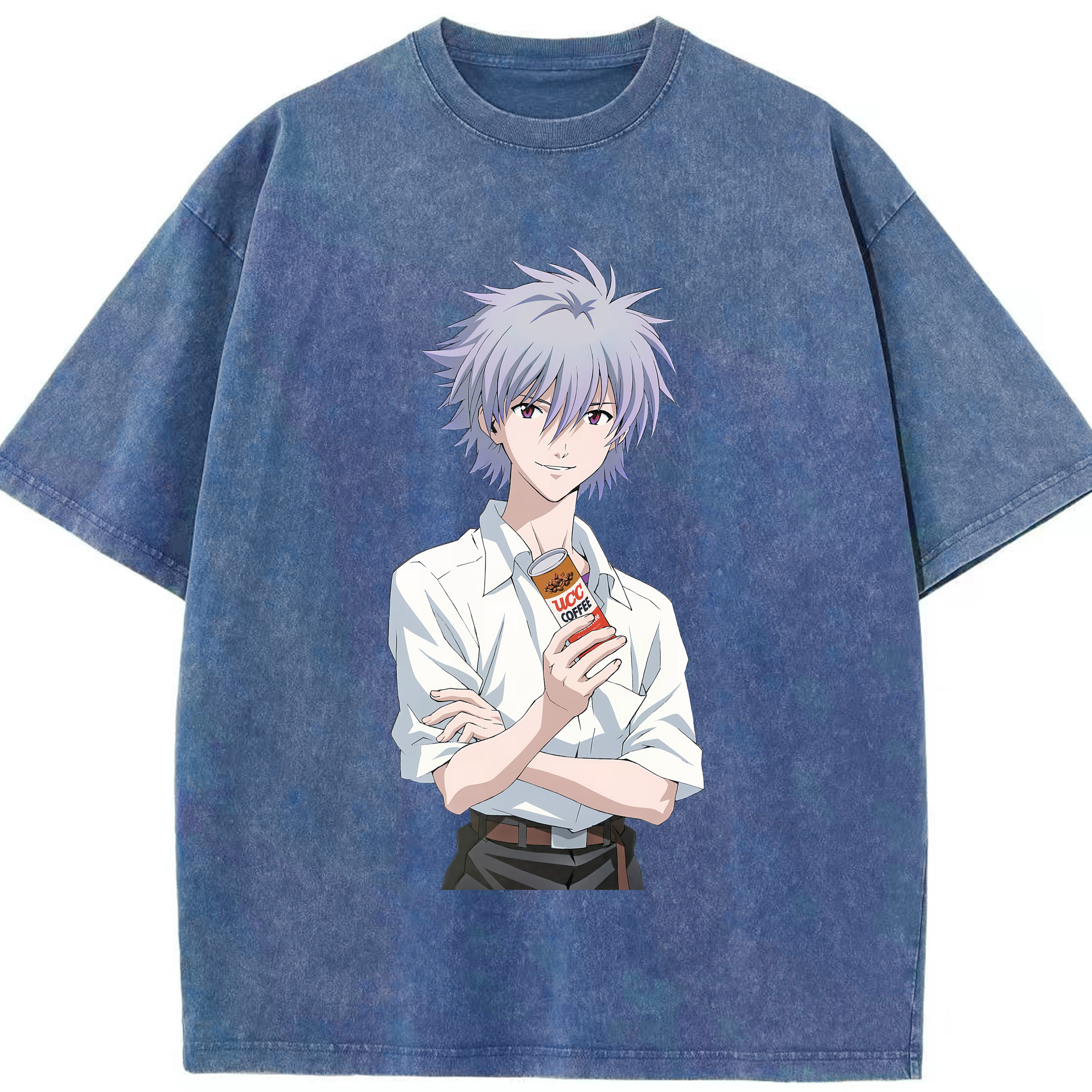 （画像用） EVA 新世紀エヴァンゲリオン 綿100% ヴィンテージ風 半袖Tシャツ（フロントプリント）