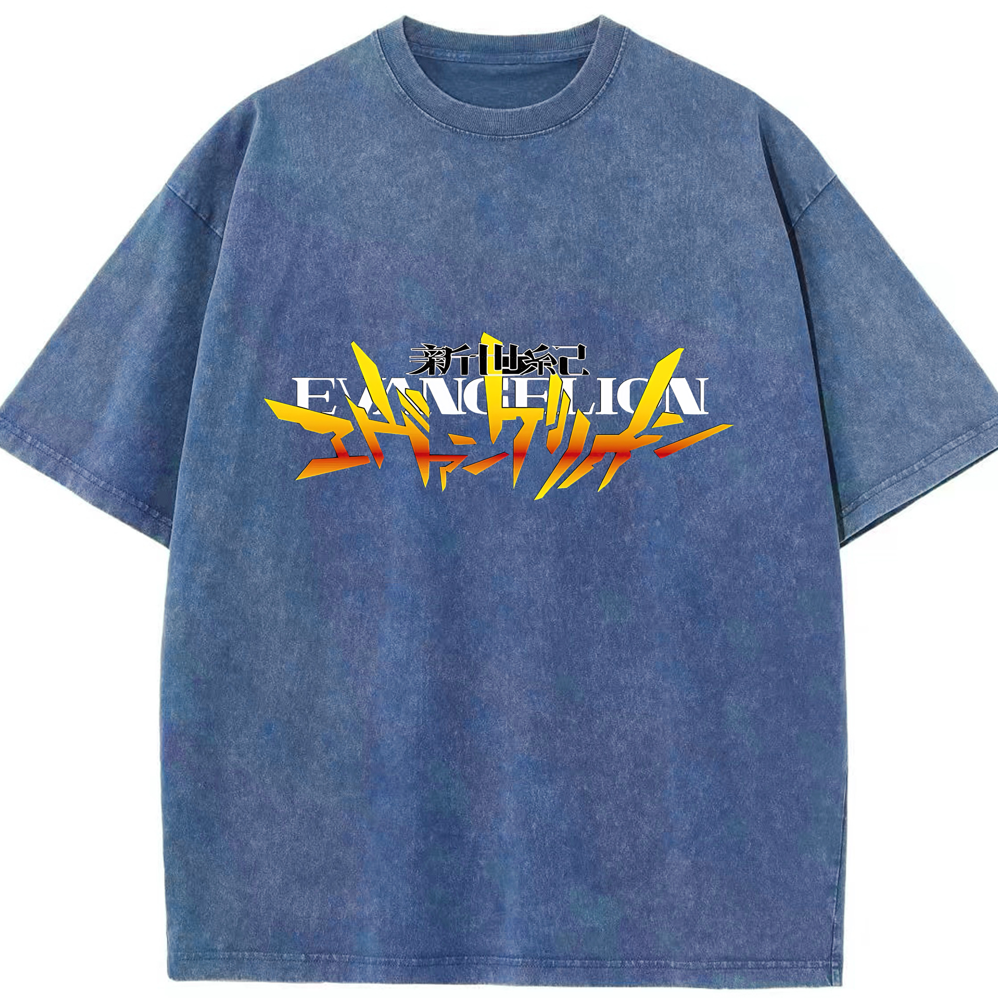 （画像用） EVA 新世紀エヴァンゲリオン 綿100% ヴィンテージ風 半袖Tシャツ（フロントプリント）