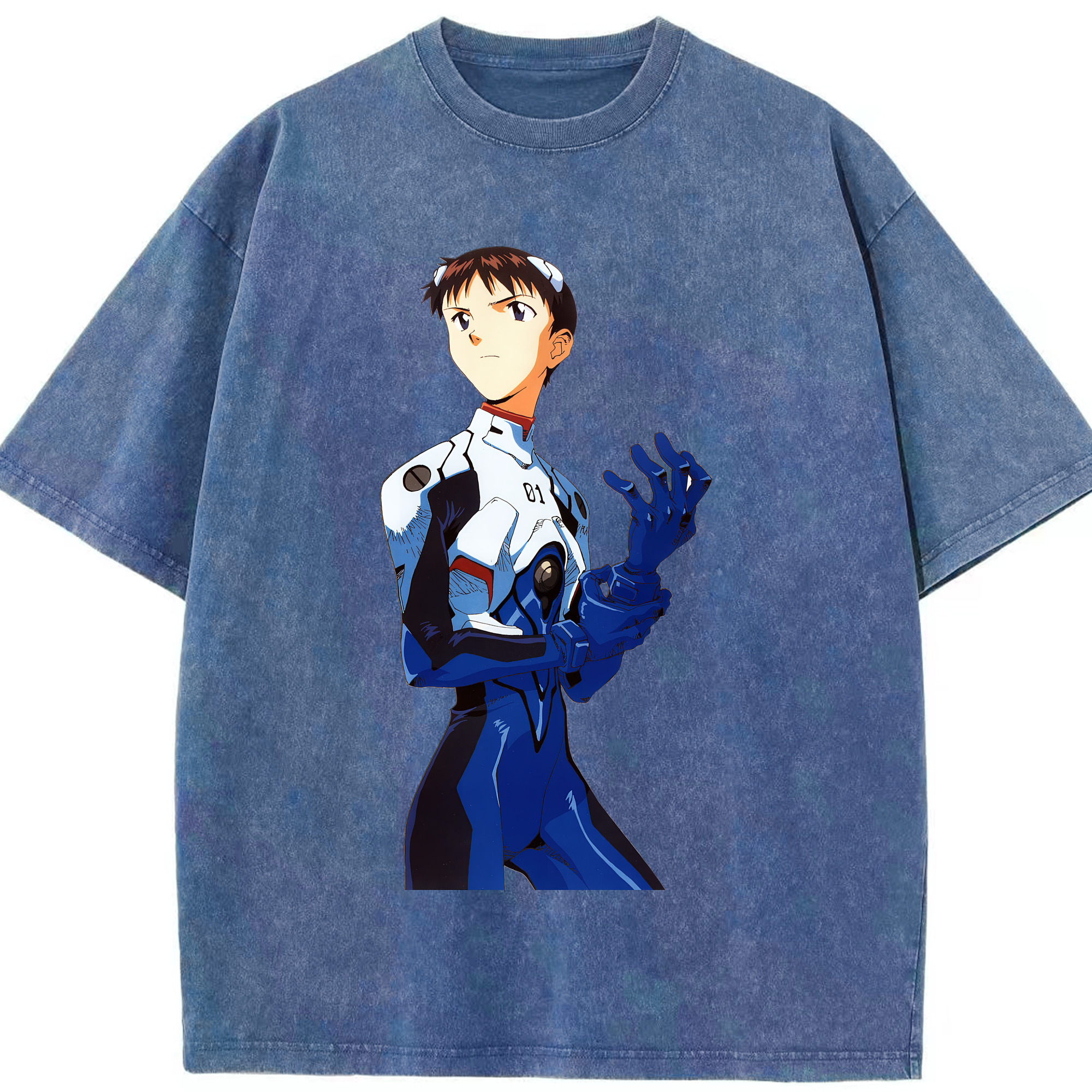 （画像用） EVA 新世紀エヴァンゲリオン 綿100% ヴィンテージ風 半袖Tシャツ（フロントプリント）