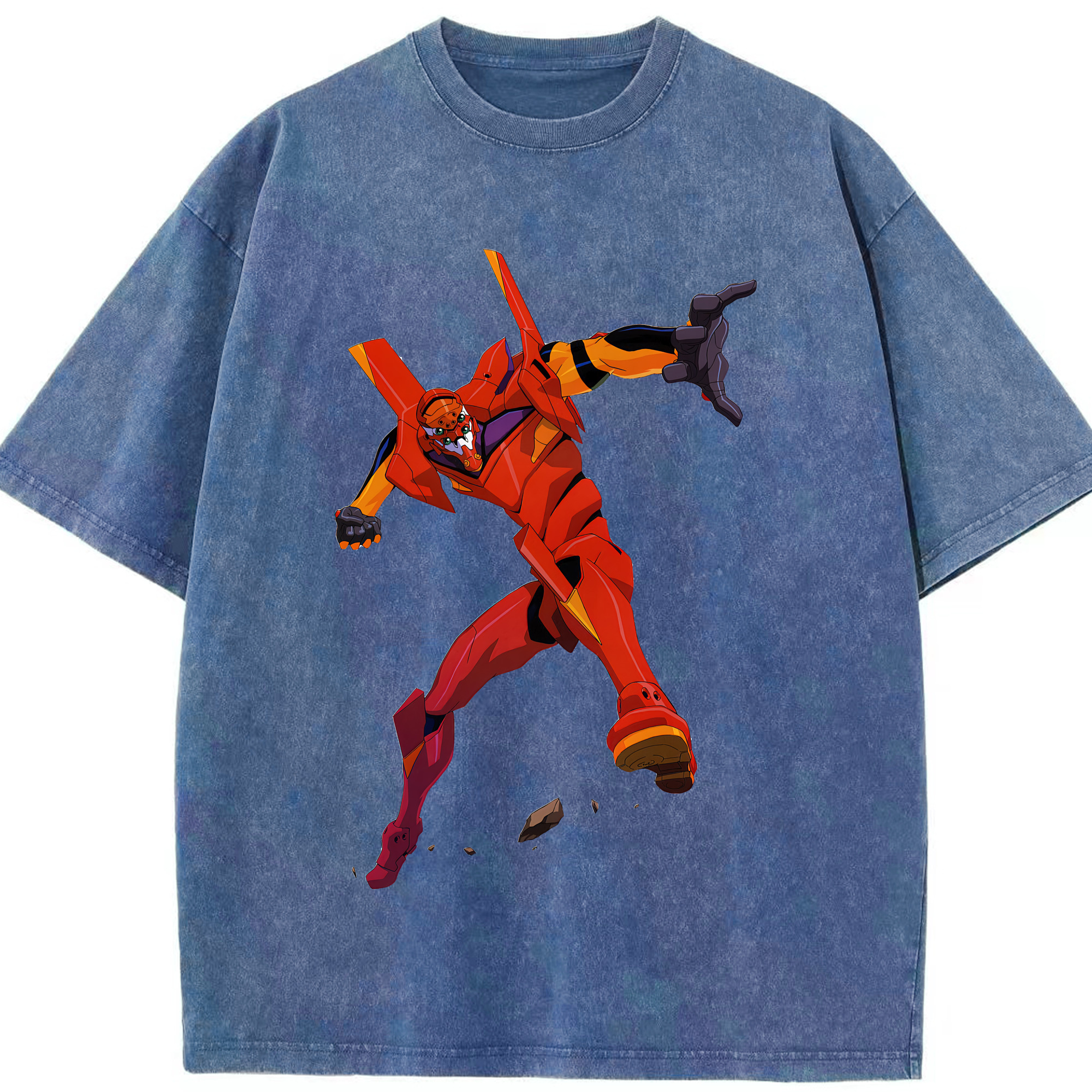 （画像用） EVA 新世紀エヴァンゲリオン 綿100% ヴィンテージ風 半袖Tシャツ（フロントプリント）