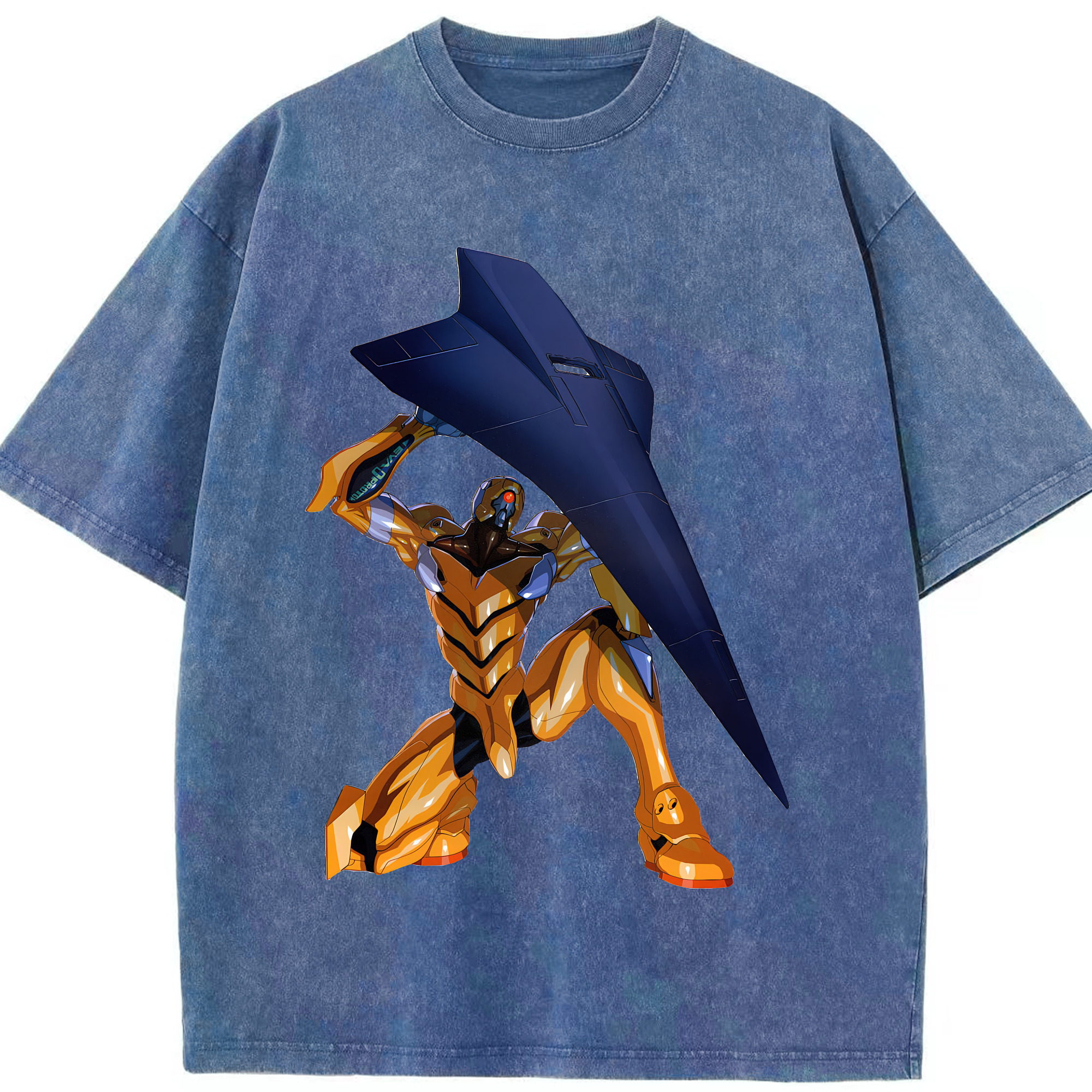 （画像用） EVA 新世紀エヴァンゲリオン 綿100% ヴィンテージ風 半袖Tシャツ（フロントプリント）
