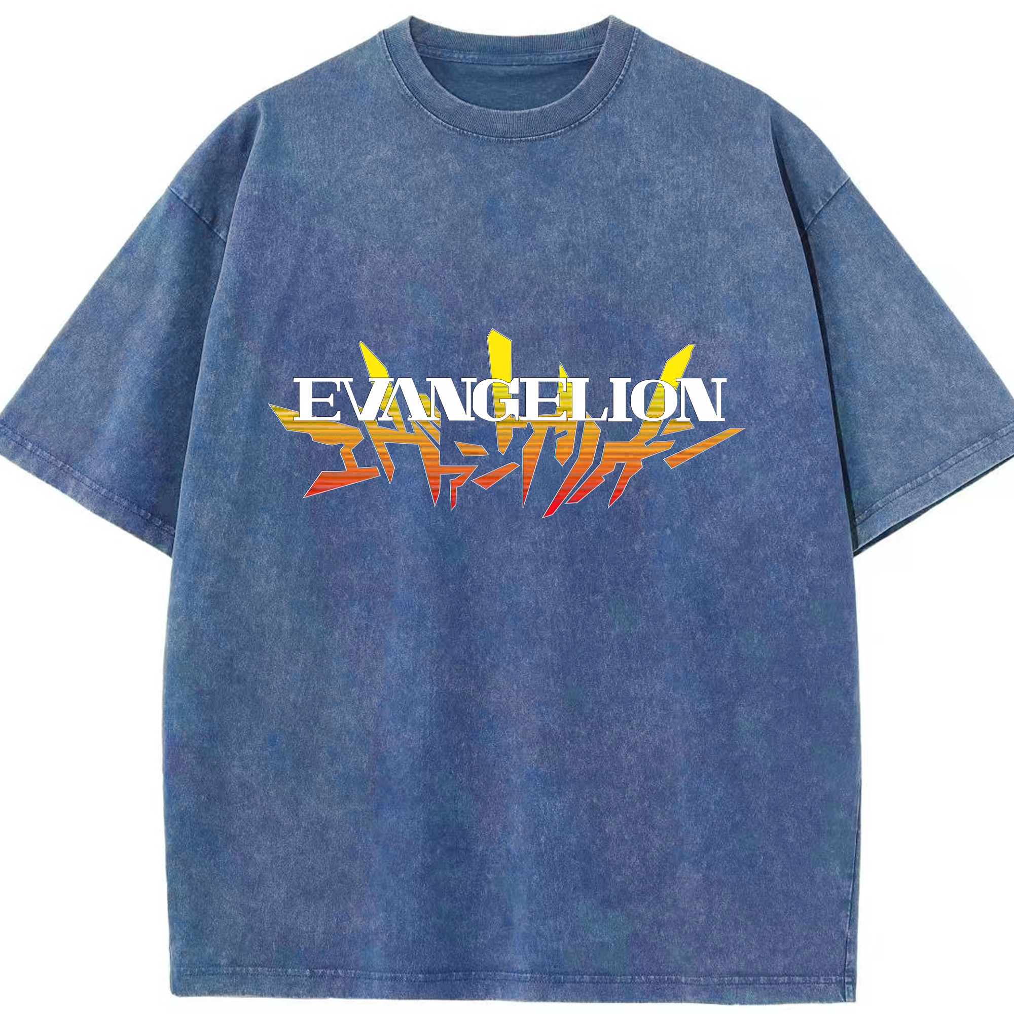 （画像用） EVA 新世紀エヴァンゲリオン 綿100% ヴィンテージ風 半袖Tシャツ（フロントプリント）