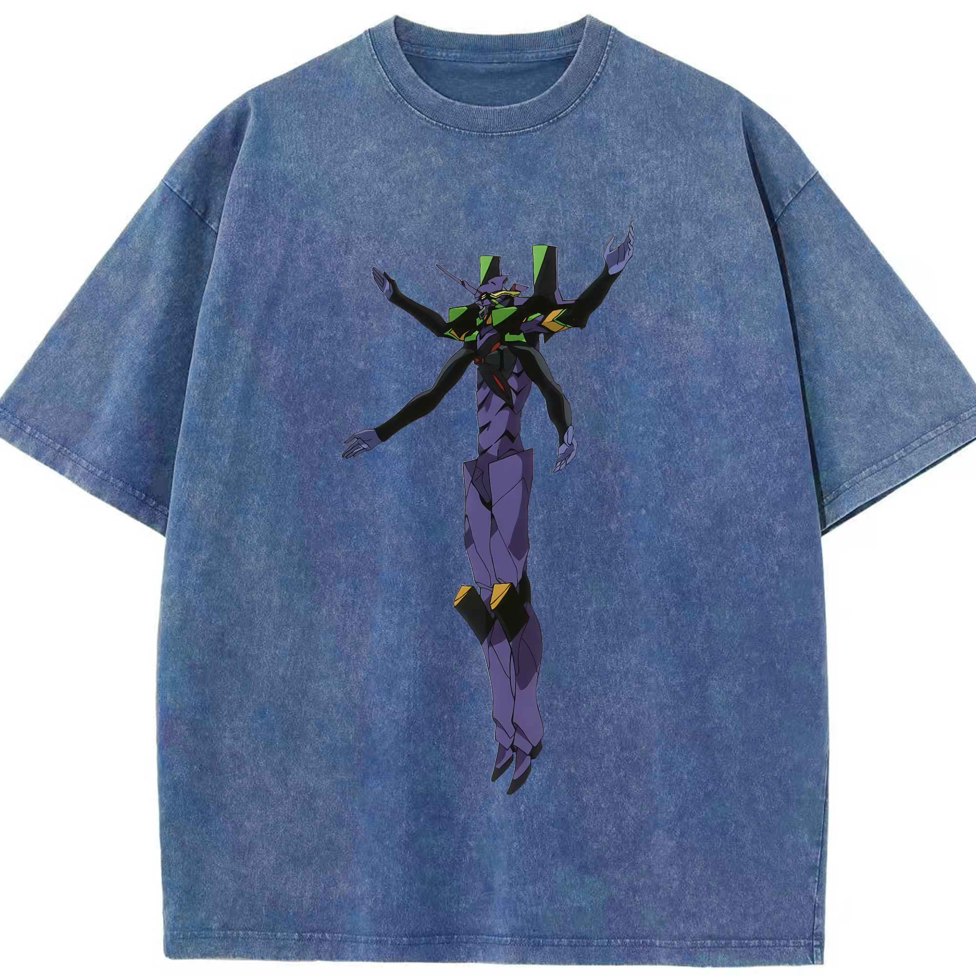 （画像用） EVA 新世紀エヴァンゲリオン 綿100% ヴィンテージ風 半袖Tシャツ（フロントプリント）