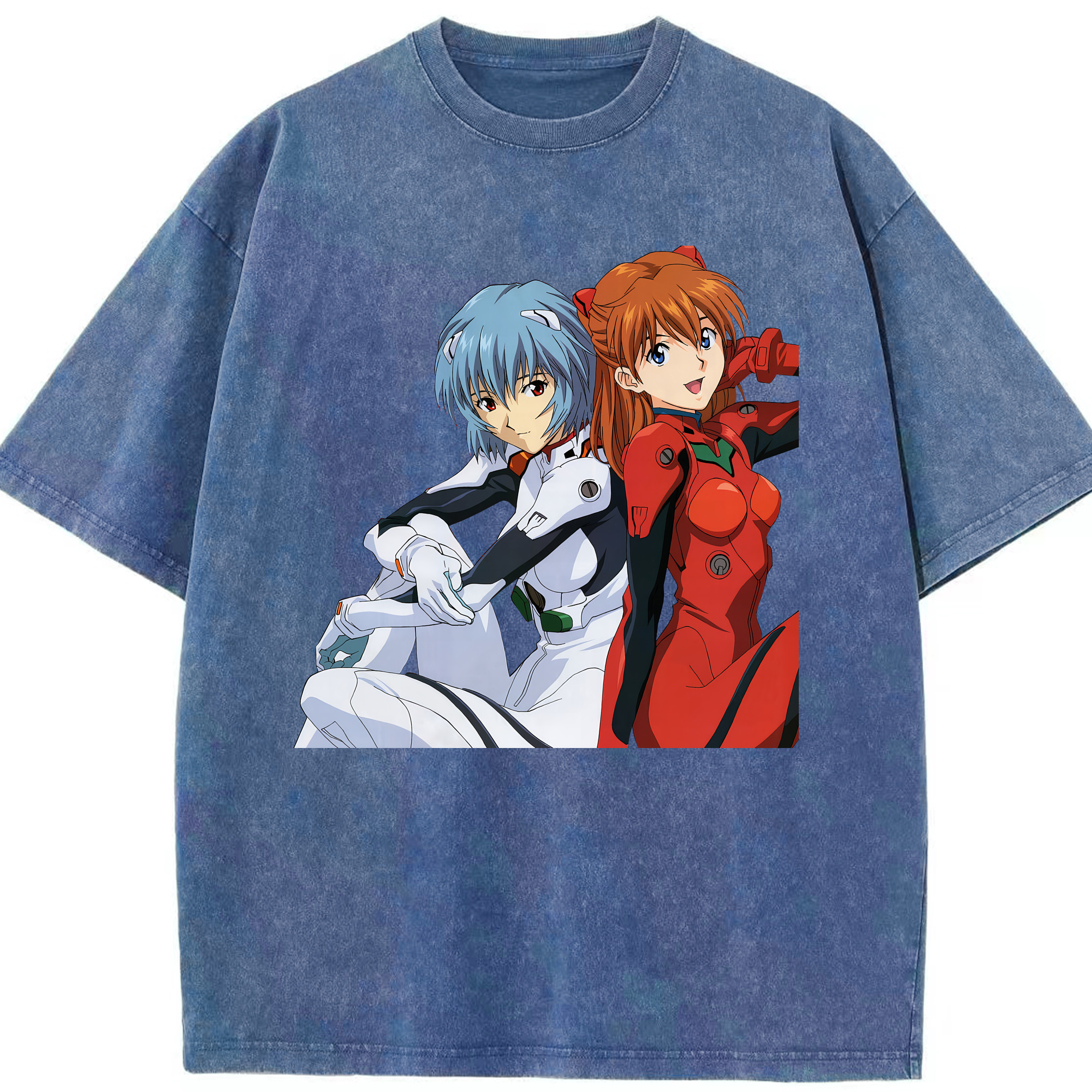 （画像用） EVA 新世紀エヴァンゲリオン 綿100% ヴィンテージ風 半袖Tシャツ（フロントプリント）