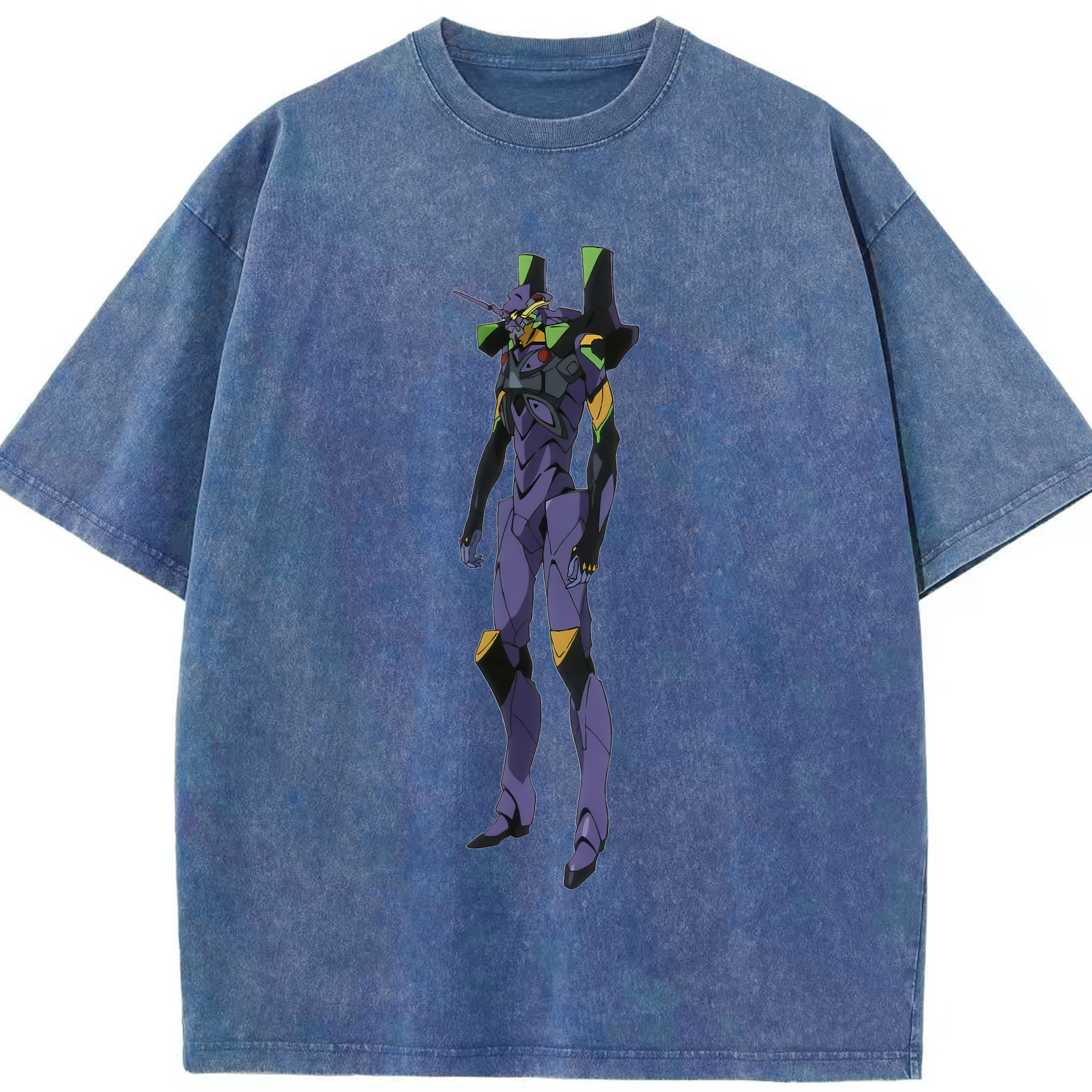 （画像用） EVA 新世紀エヴァンゲリオン 綿100% ヴィンテージ風 半袖Tシャツ（フロントプリント）