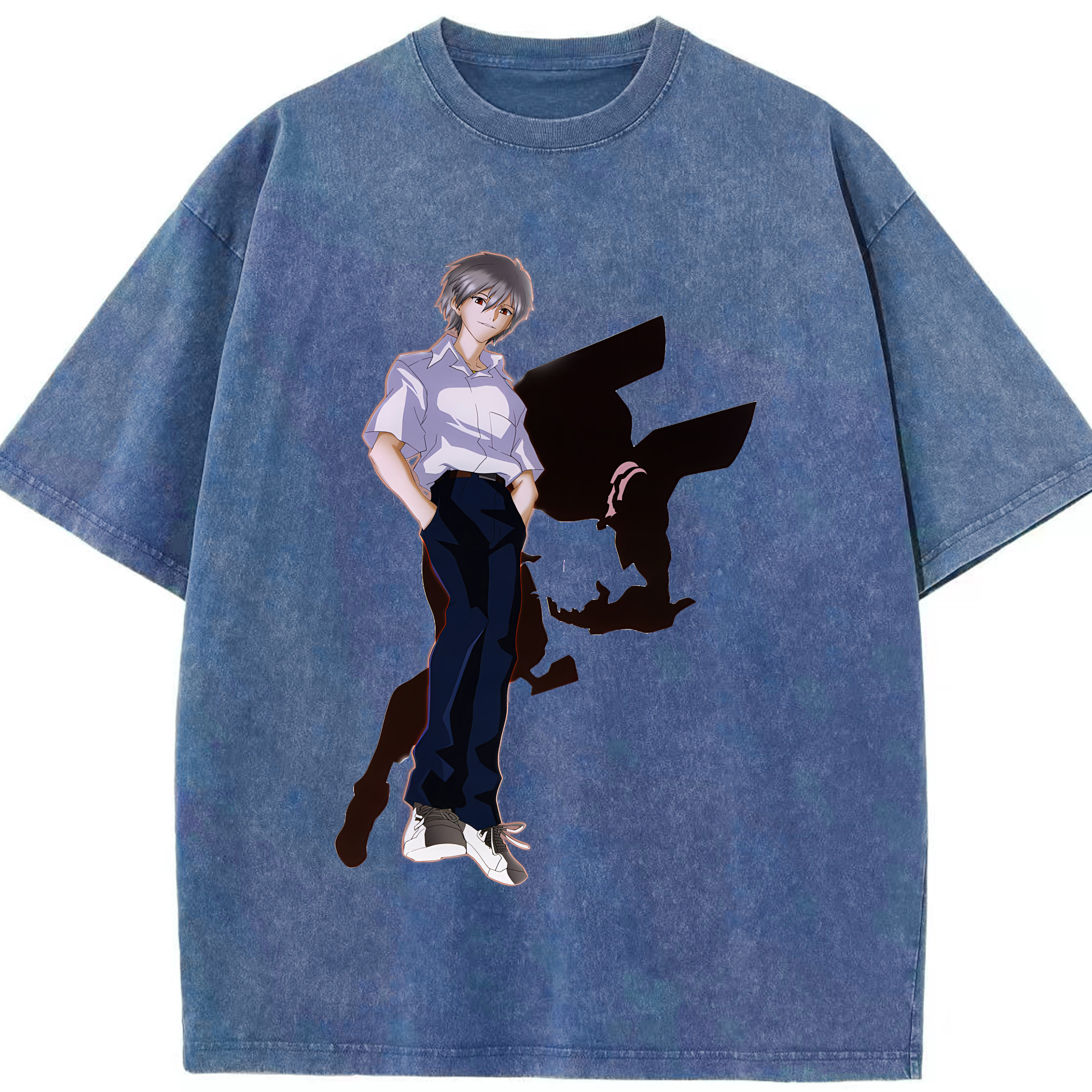 （画像用） EVA 新世紀エヴァンゲリオン 綿100% ヴィンテージ風 半袖Tシャツ（フロントプリント）