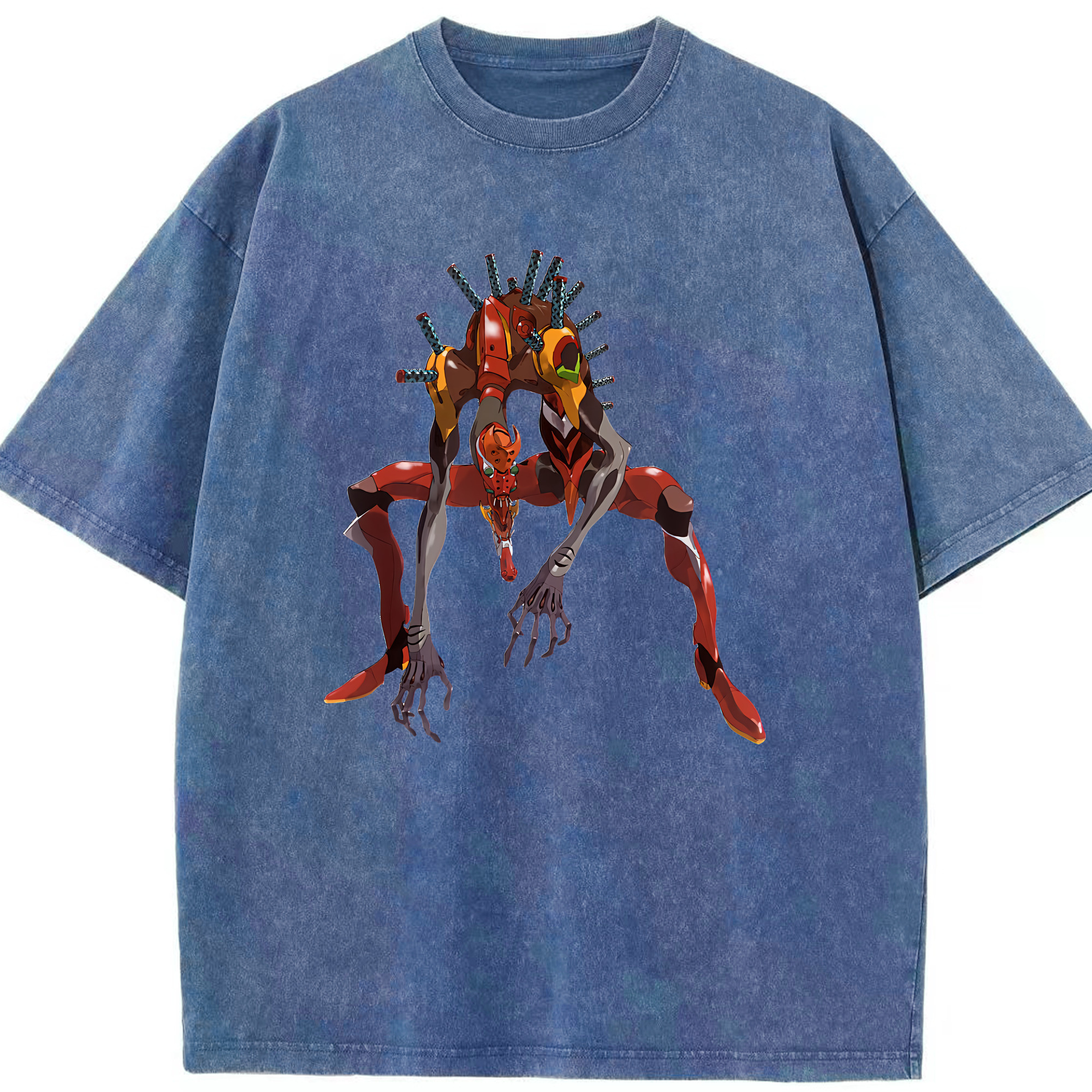 （画像用） EVA 新世紀エヴァンゲリオン 綿100% ヴィンテージ風 半袖Tシャツ（フロントプリント）