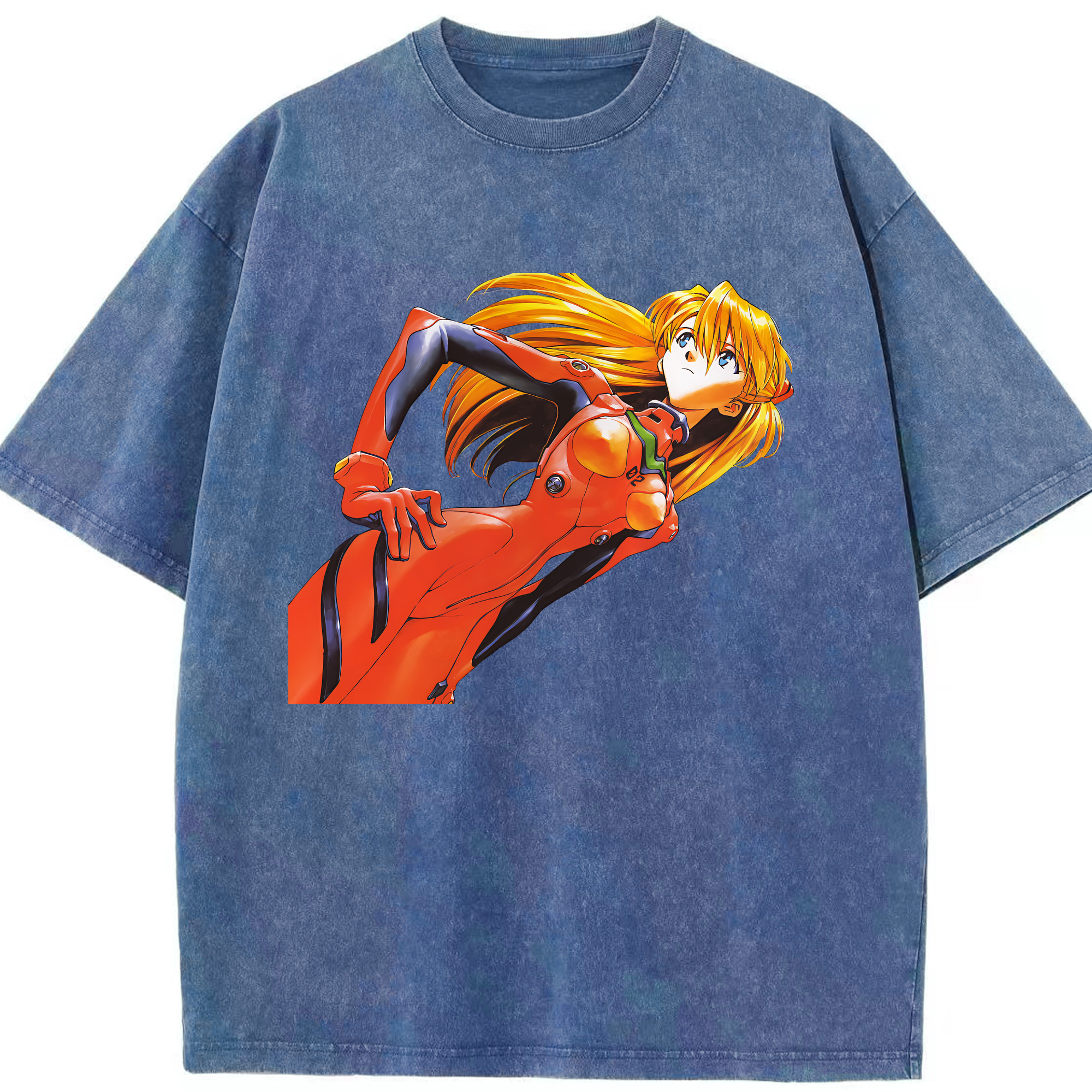 （画像用） EVA 新世紀エヴァンゲリオン 綿100% ヴィンテージ風 半袖Tシャツ（フロントプリント）