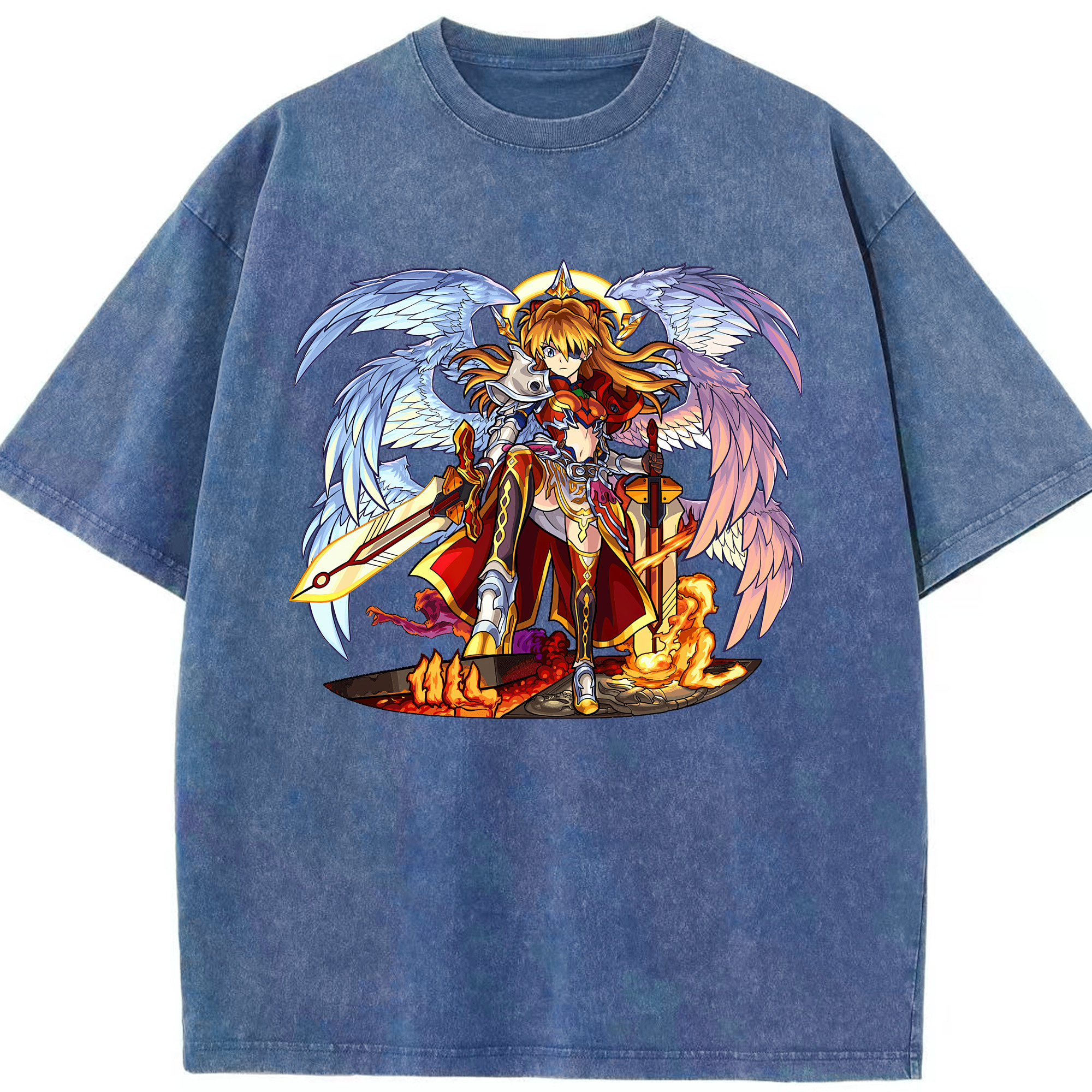 （画像用） EVA 新世紀エヴァンゲリオン 綿100% ヴィンテージ風 半袖Tシャツ（フロントプリント）