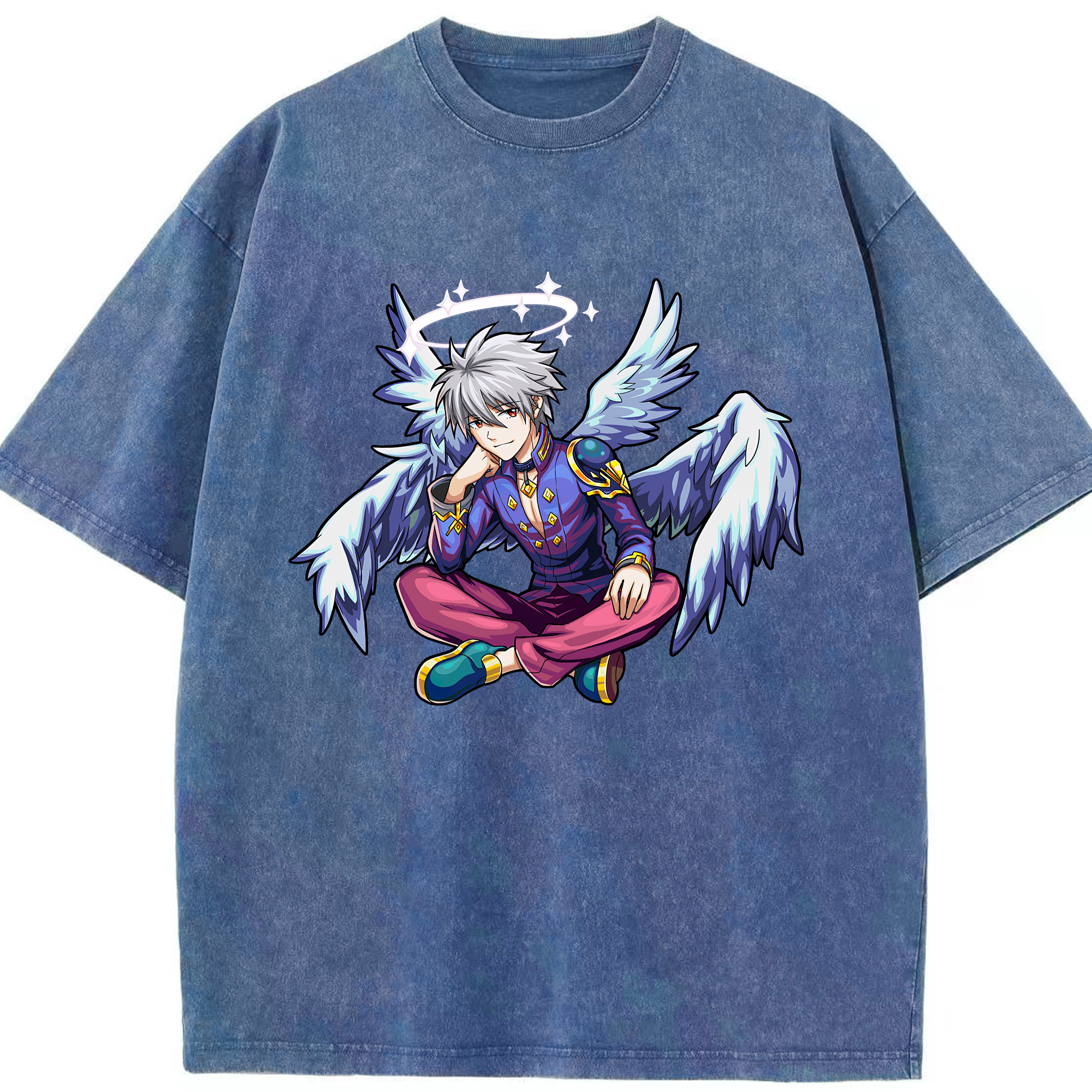 （画像用） EVA 新世紀エヴァンゲリオン 綿100% ヴィンテージ風 半袖Tシャツ（フロントプリント）