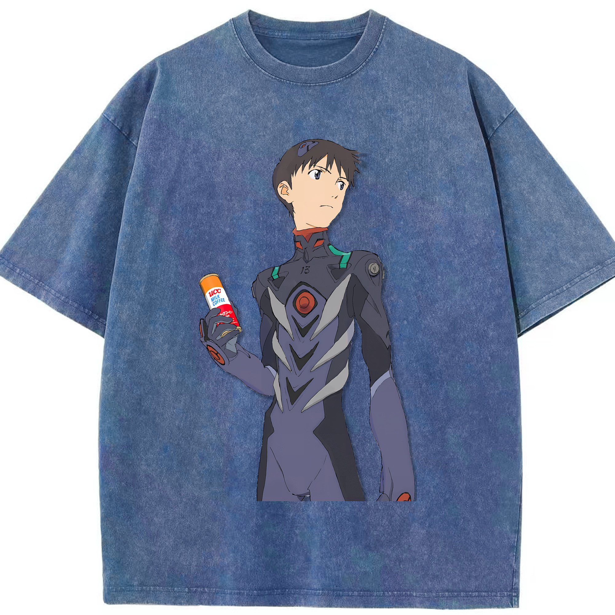 （画像用） EVA 新世紀エヴァンゲリオン 綿100% ヴィンテージ風 半袖Tシャツ（フロントプリント）