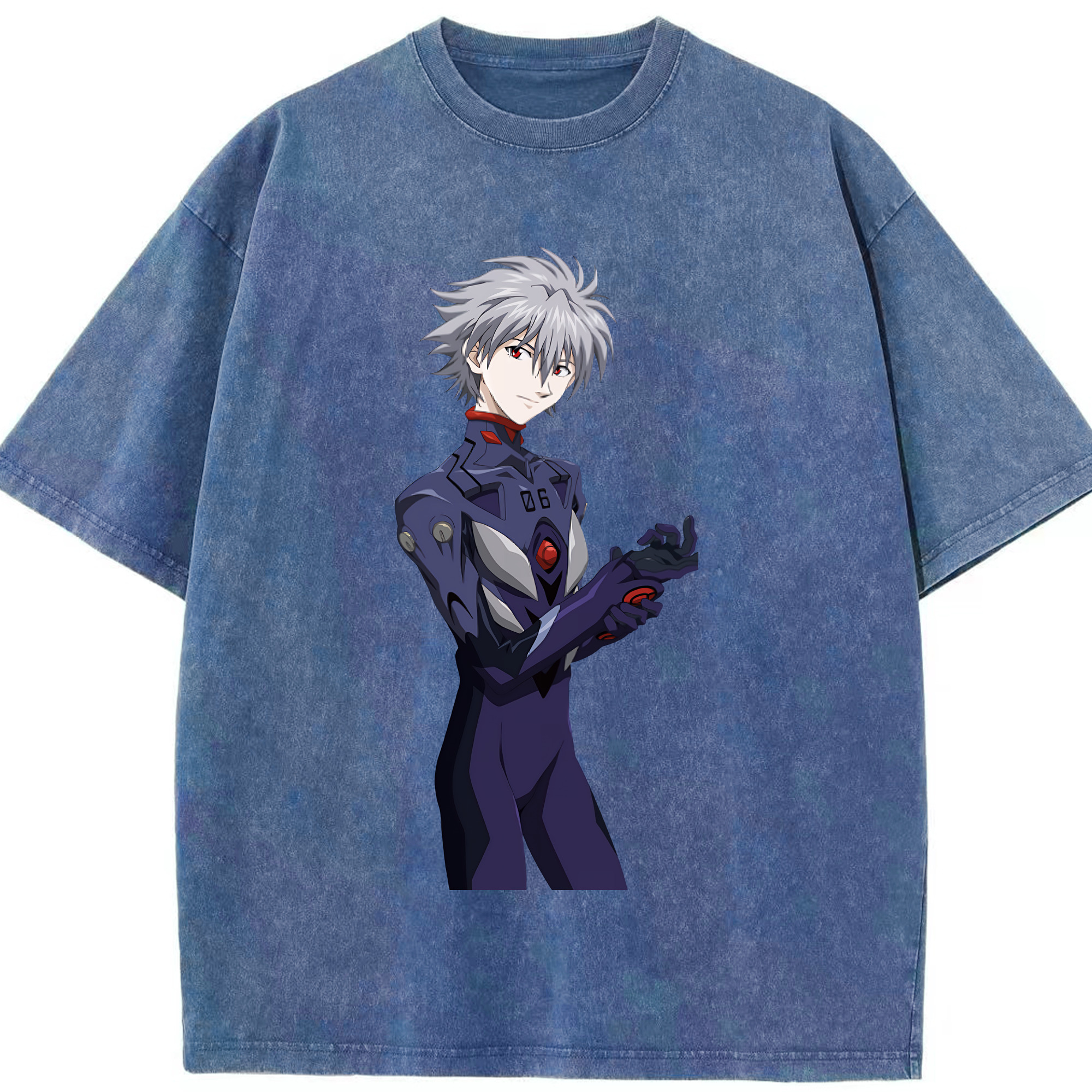 （画像用） EVA 新世紀エヴァンゲリオン 綿100% ヴィンテージ風 半袖Tシャツ（フロントプリント）