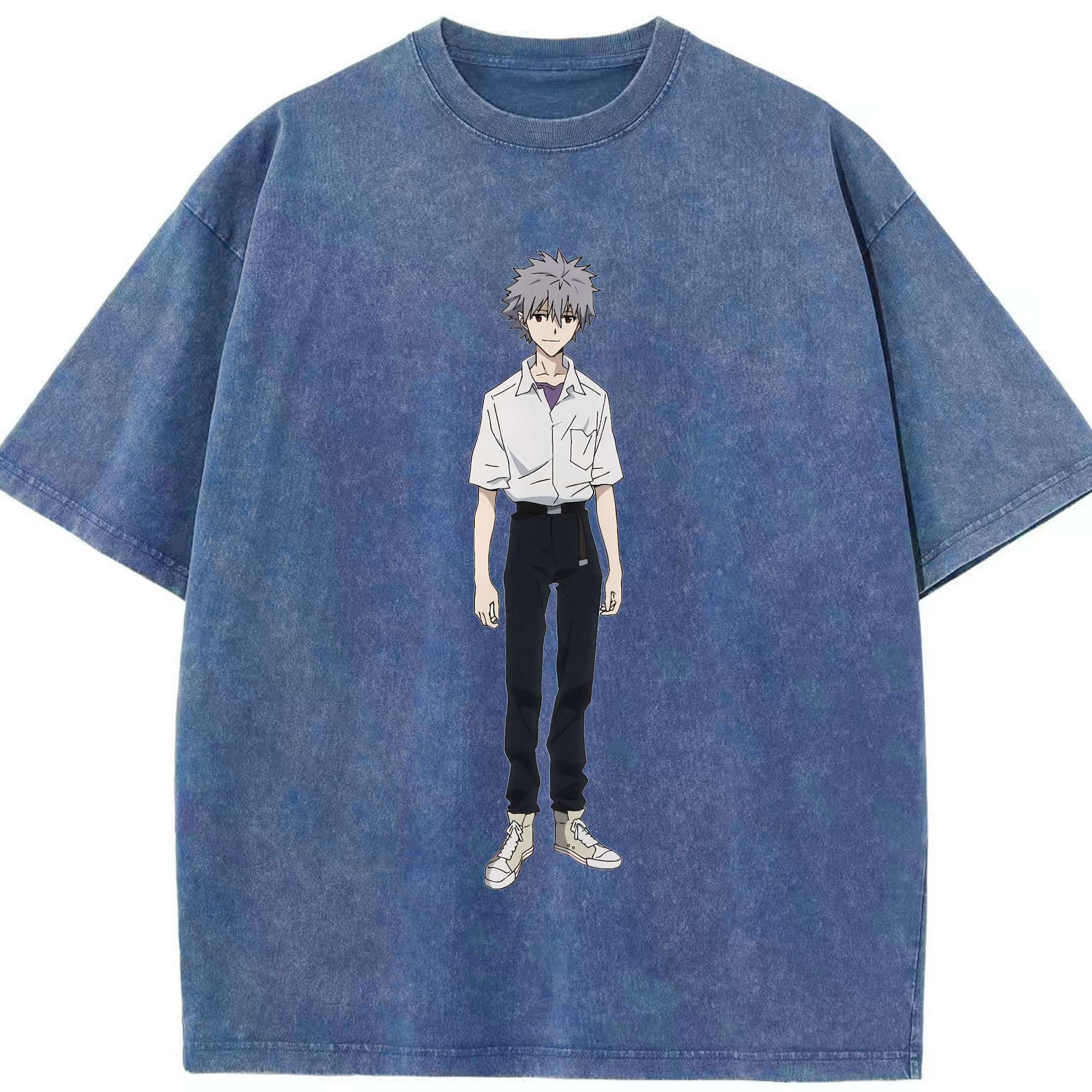 （画像用） EVA 新世紀エヴァンゲリオン 綿100% ヴィンテージ風 半袖Tシャツ（フロントプリント）