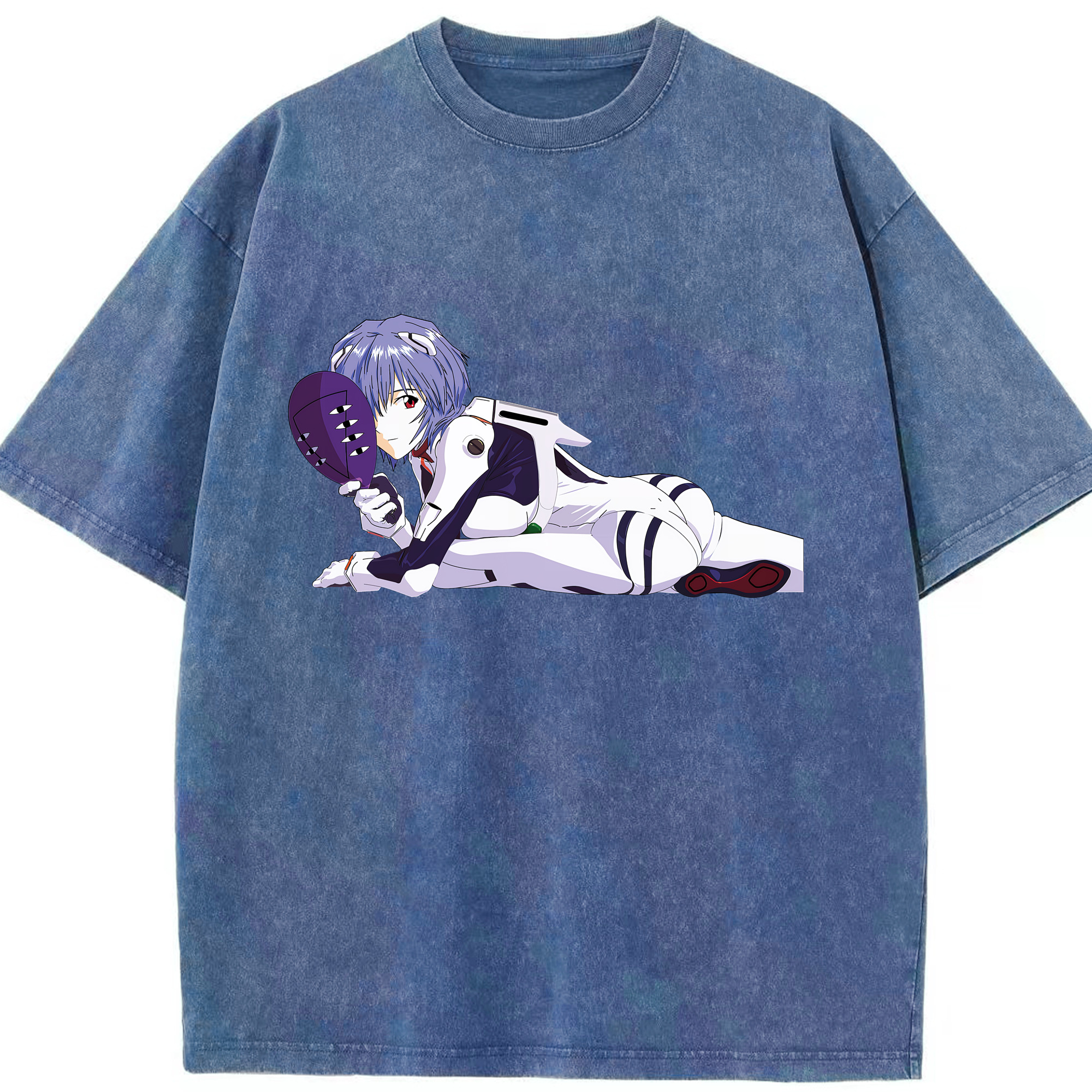 （画像用） EVA 新世紀エヴァンゲリオン 綿100% ヴィンテージ風 半袖Tシャツ（フロントプリント）
