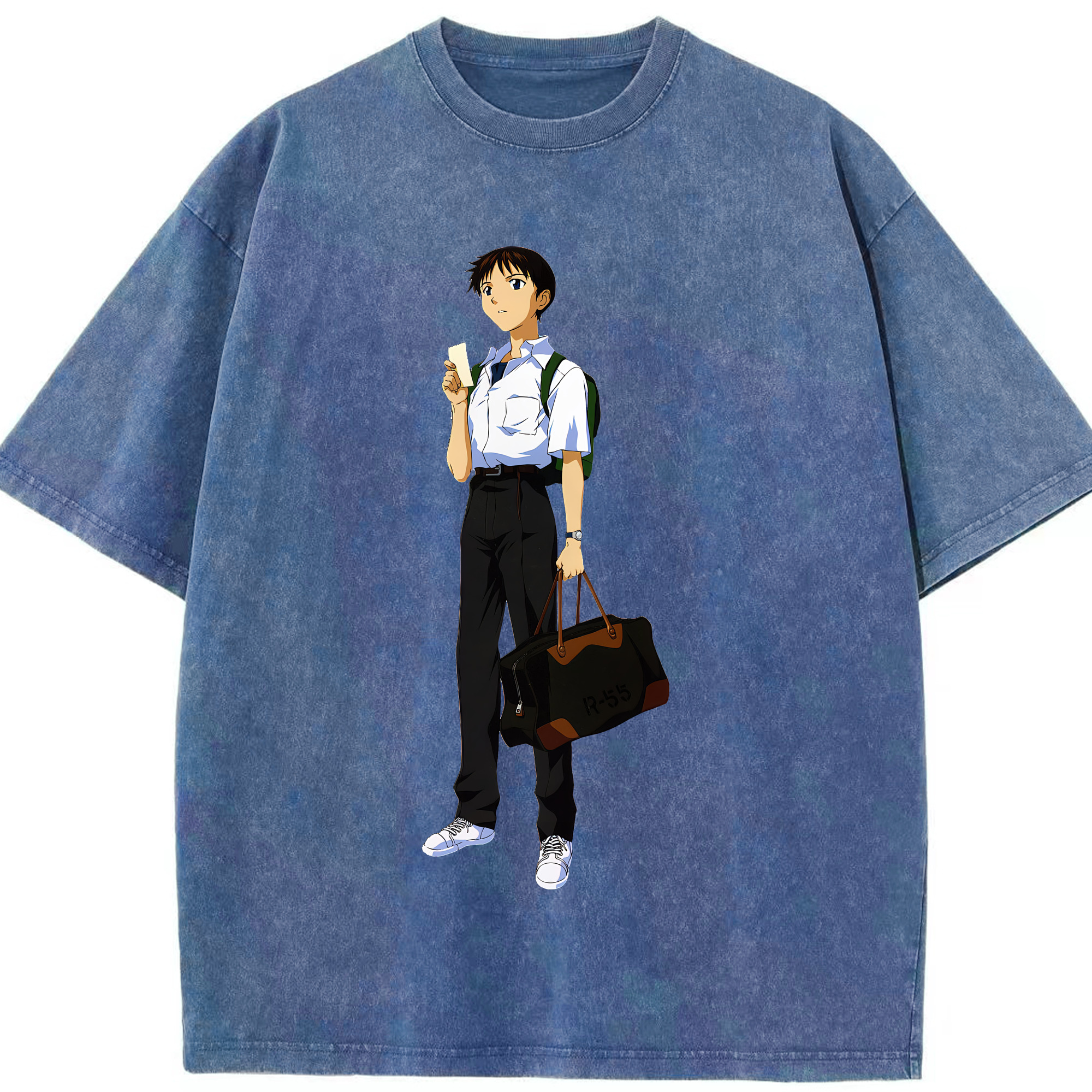 （画像用） EVA 新世紀エヴァンゲリオン 綿100% ヴィンテージ風 半袖Tシャツ（フロントプリント）