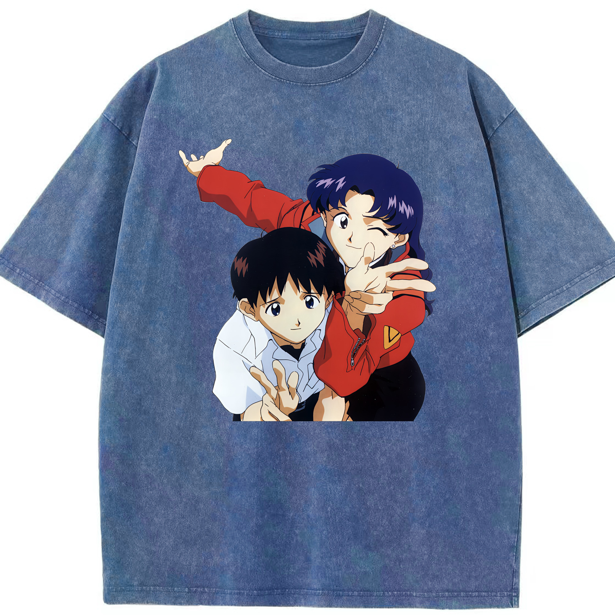 （画像用） EVA 新世紀エヴァンゲリオン 綿100% ヴィンテージ風 半袖Tシャツ（フロントプリント）