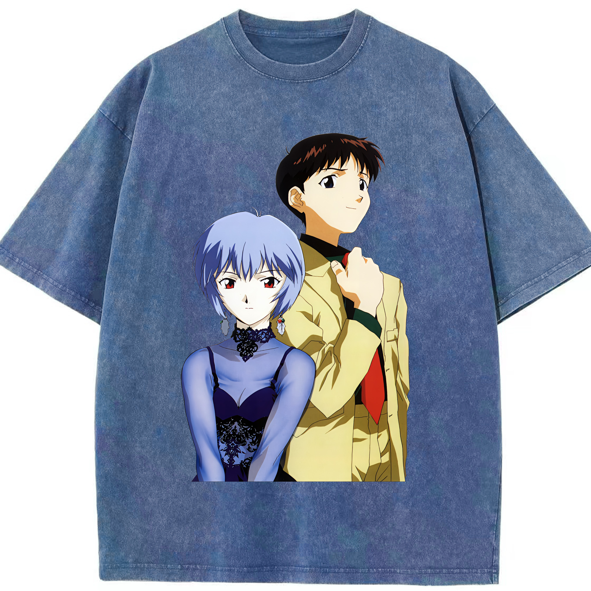 （画像用） EVA 新世紀エヴァンゲリオン 綿100% ヴィンテージ風 半袖Tシャツ（フロントプリント）