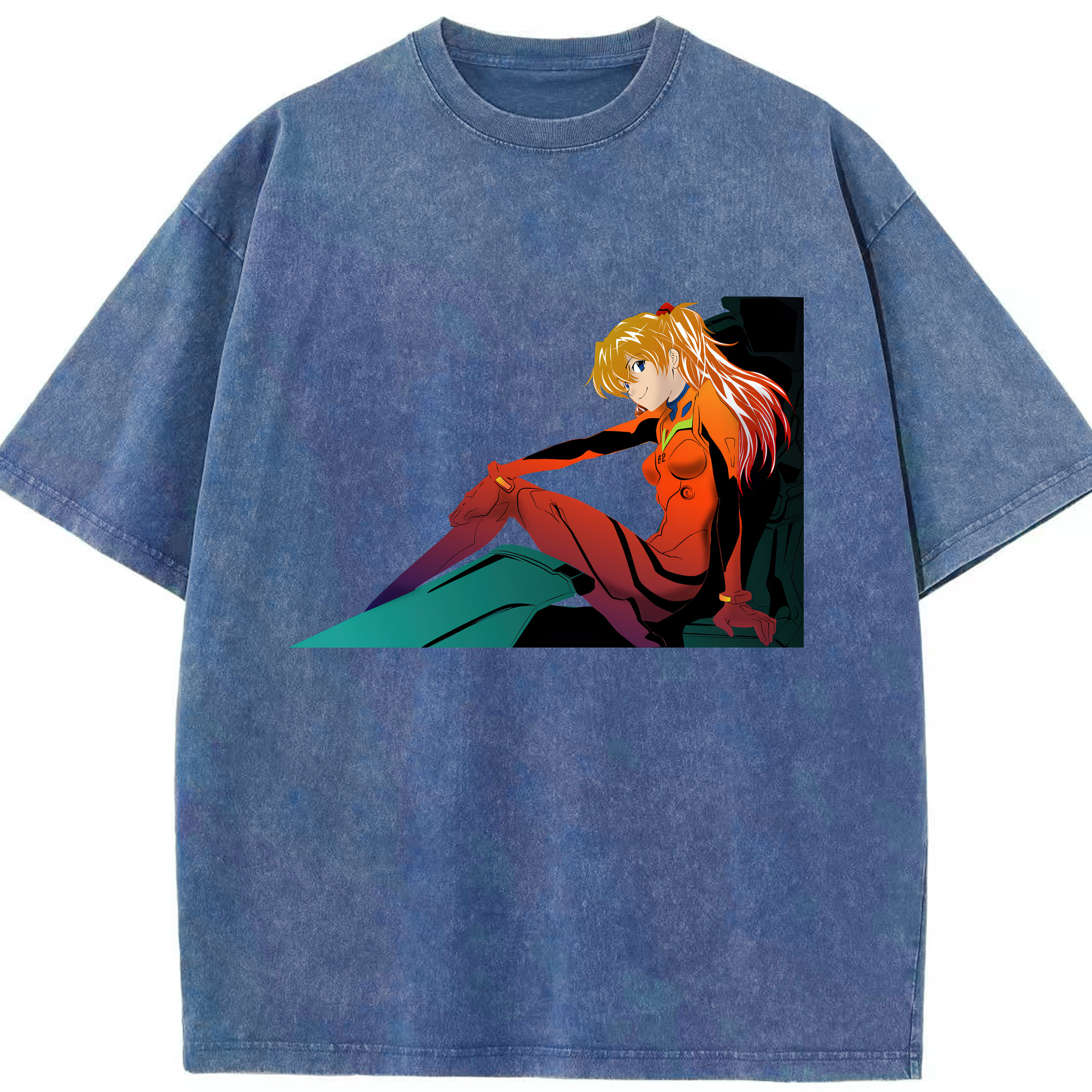 （画像用） EVA 新世紀エヴァンゲリオン 綿100% ヴィンテージ風 半袖Tシャツ（フロントプリント）