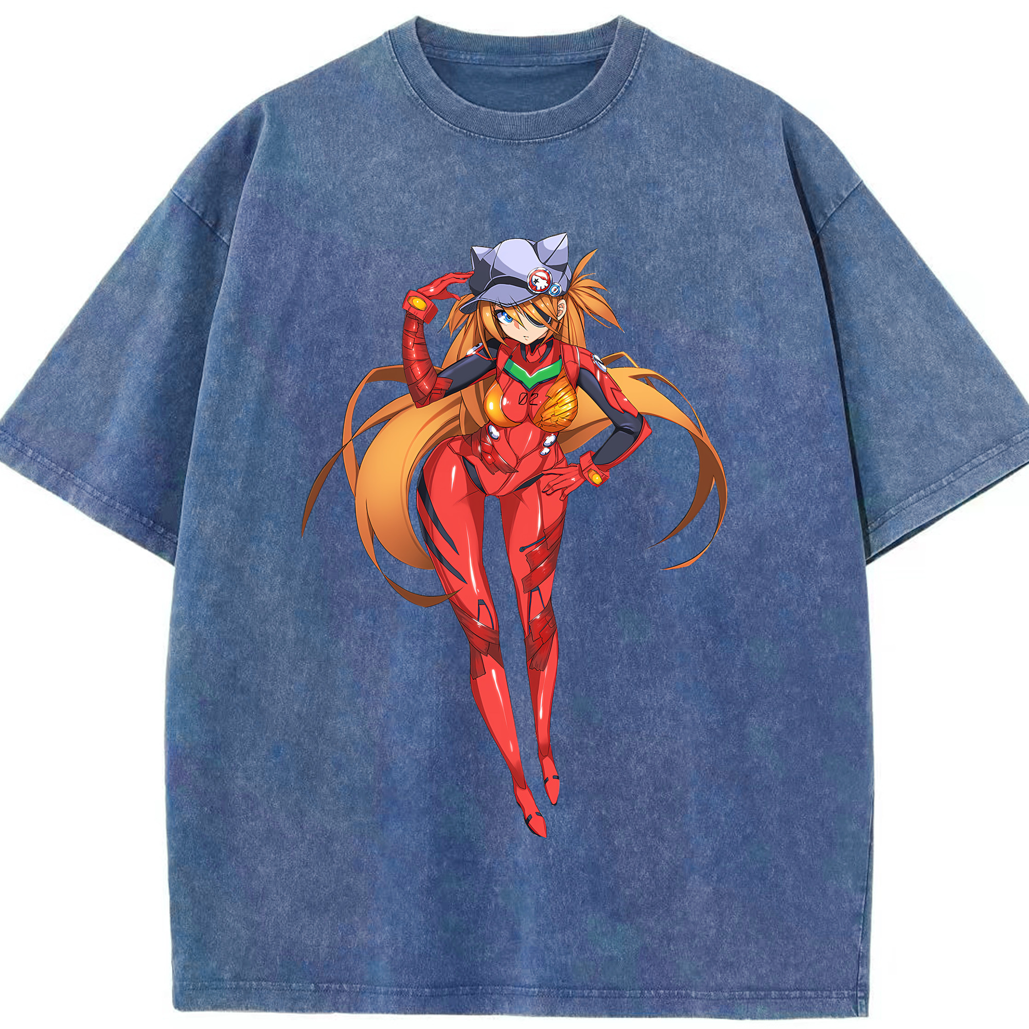 （画像用） EVA 新世紀エヴァンゲリオン 綿100% ヴィンテージ風 半袖Tシャツ（フロントプリント）