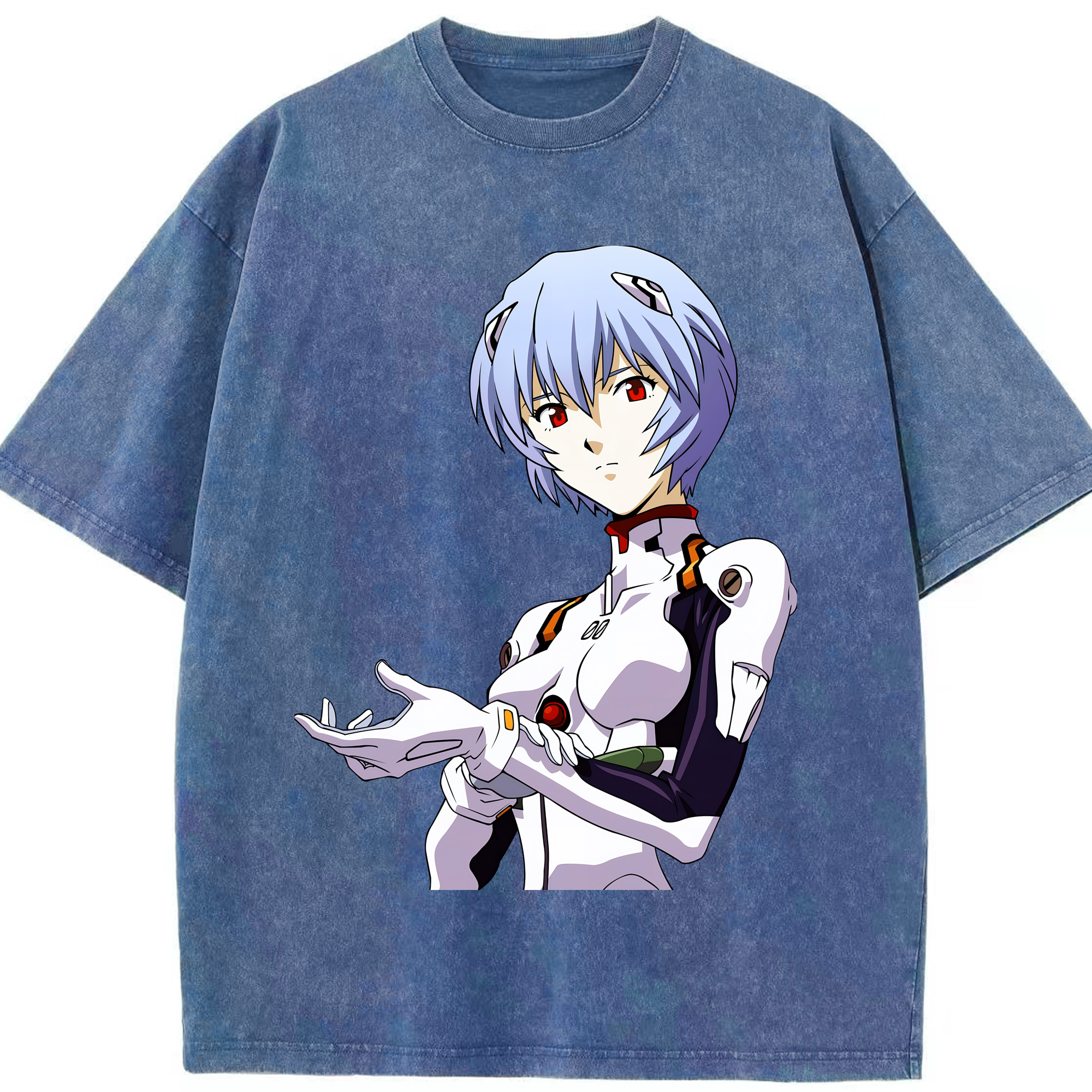 （画像用） EVA 新世紀エヴァンゲリオン 綿100% ヴィンテージ風 半袖Tシャツ（フロントプリント）