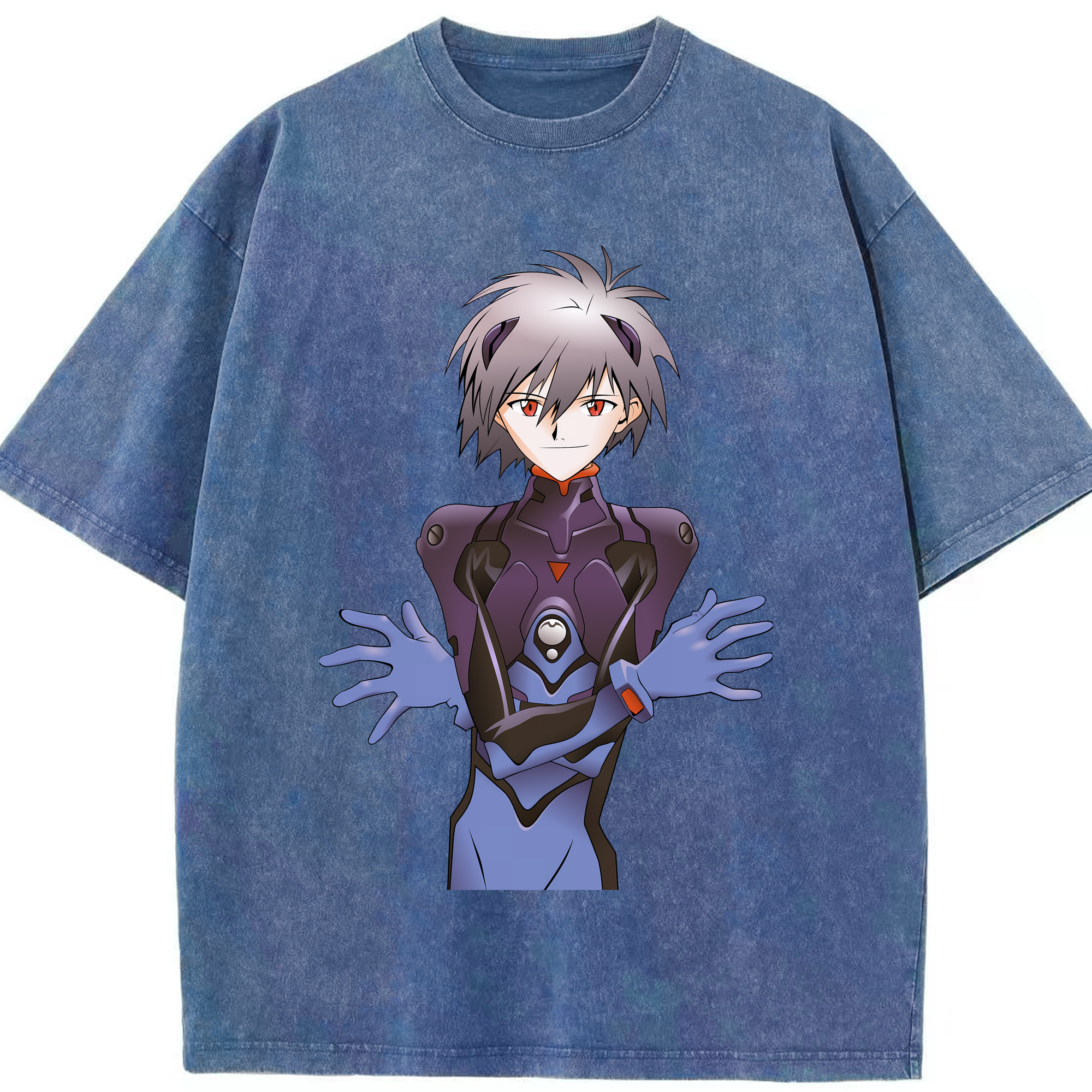 （画像用） EVA 新世紀エヴァンゲリオン 綿100% ヴィンテージ風 半袖Tシャツ（フロントプリント）