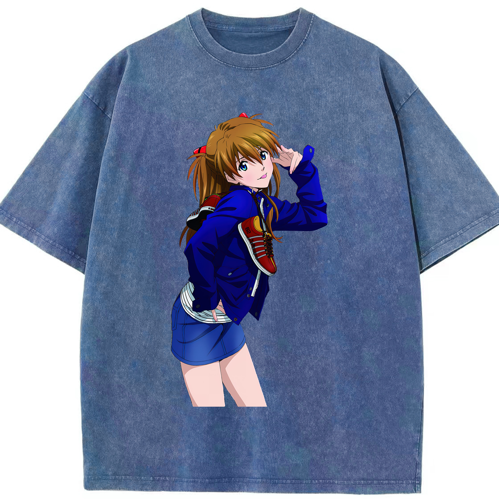 （画像用） EVA 新世紀エヴァンゲリオン 綿100% ヴィンテージ風 半袖Tシャツ（フロントプリント）