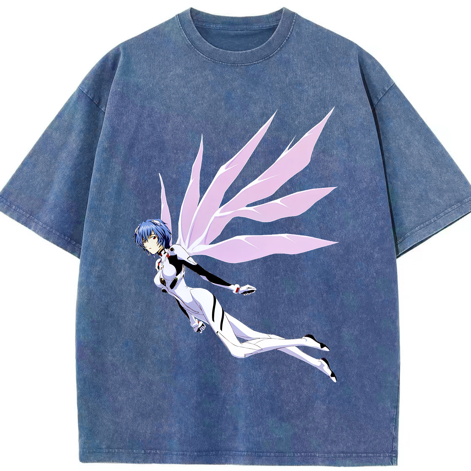 （画像用） EVA 新世紀エヴァンゲリオン 綿100% ヴィンテージ風 半袖Tシャツ（フロントプリント）