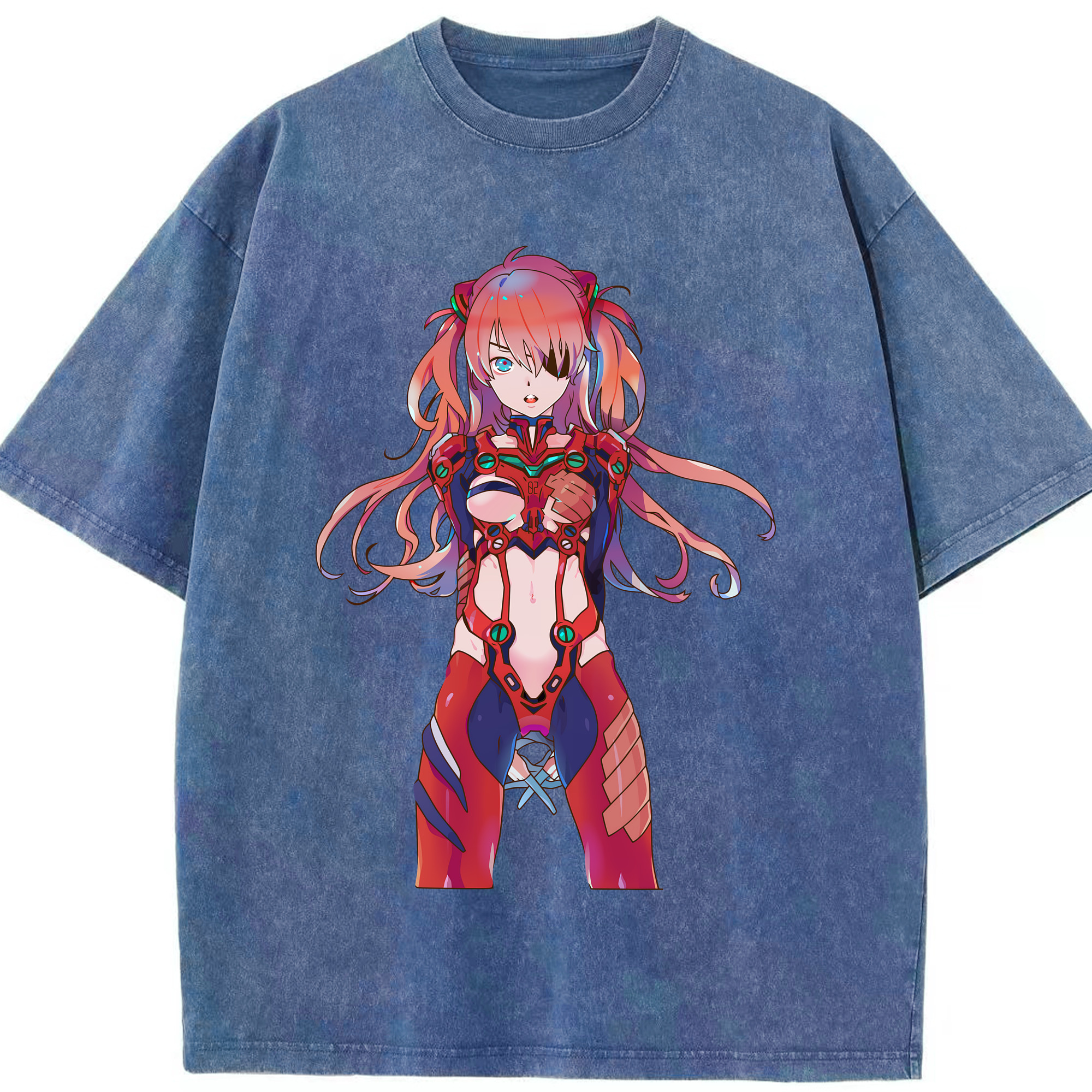 （画像用） EVA 新世紀エヴァンゲリオン 綿100% ヴィンテージ風 半袖Tシャツ（フロントプリント）